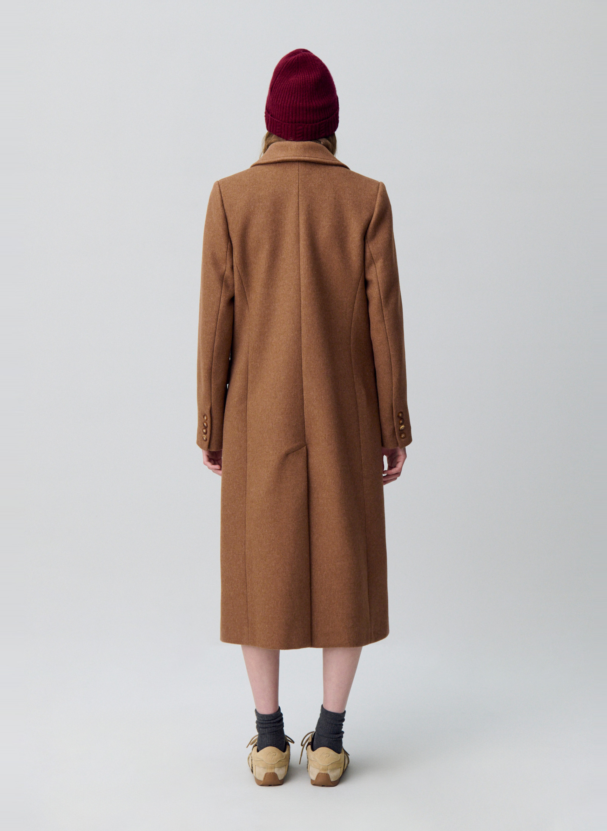 Manteau mi-long oversize uni ginnybis CLAUDIE PIERLOT Beige