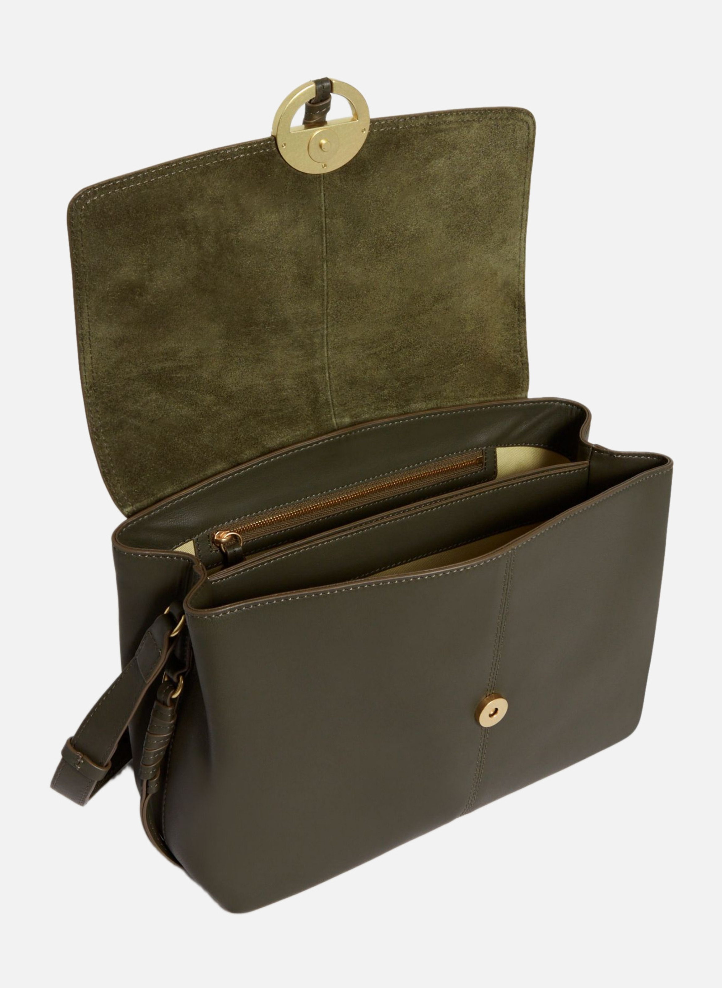 Grand sac othilia en cuir VANESSA BRUNO Vert