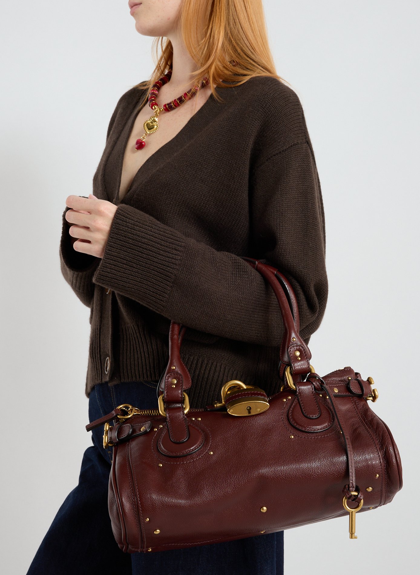 Sac à main en cuir CHLOÉ Marron