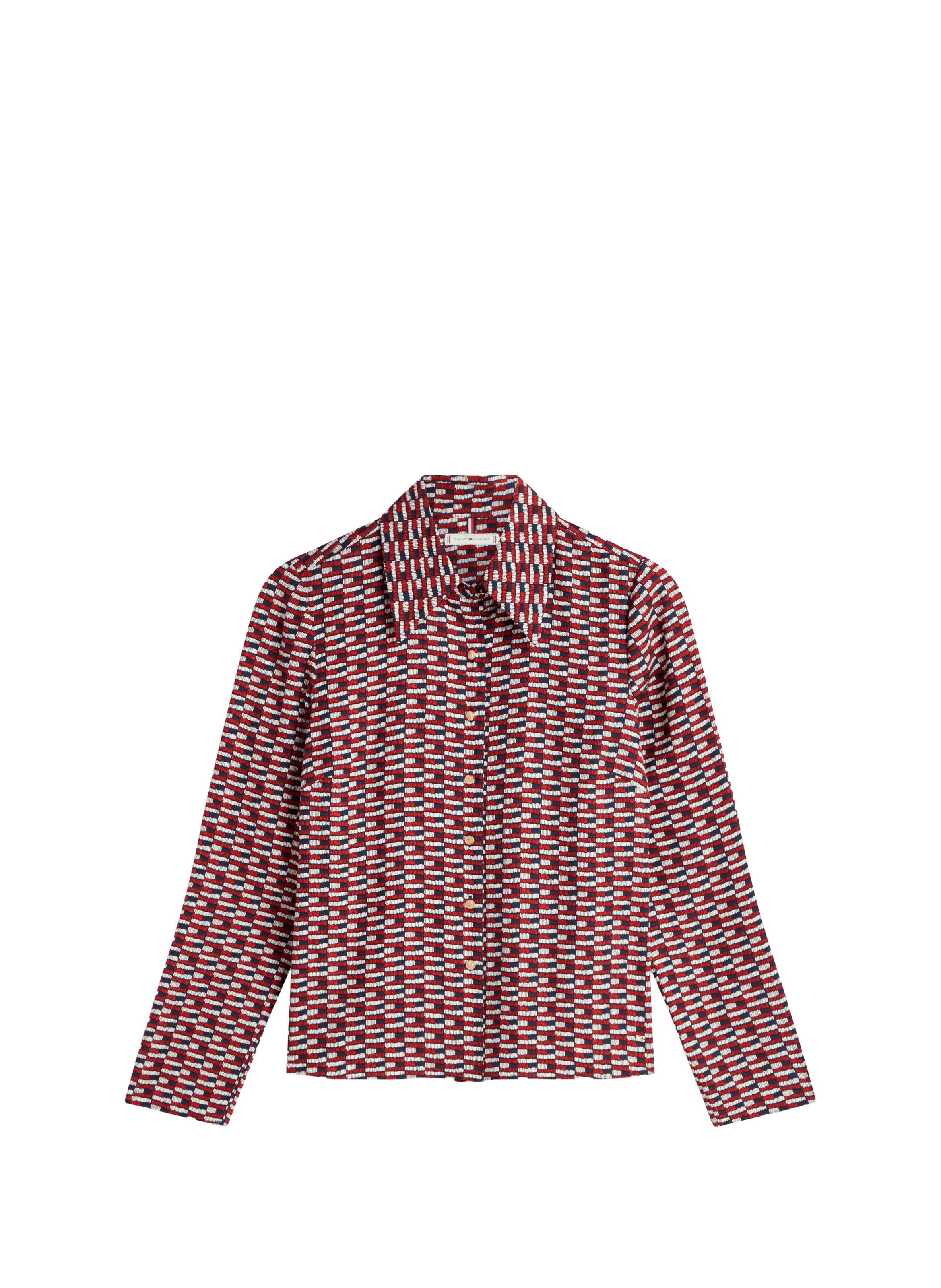 Chemise imprimée à manches longues TOMMY HILFIGER Bleu