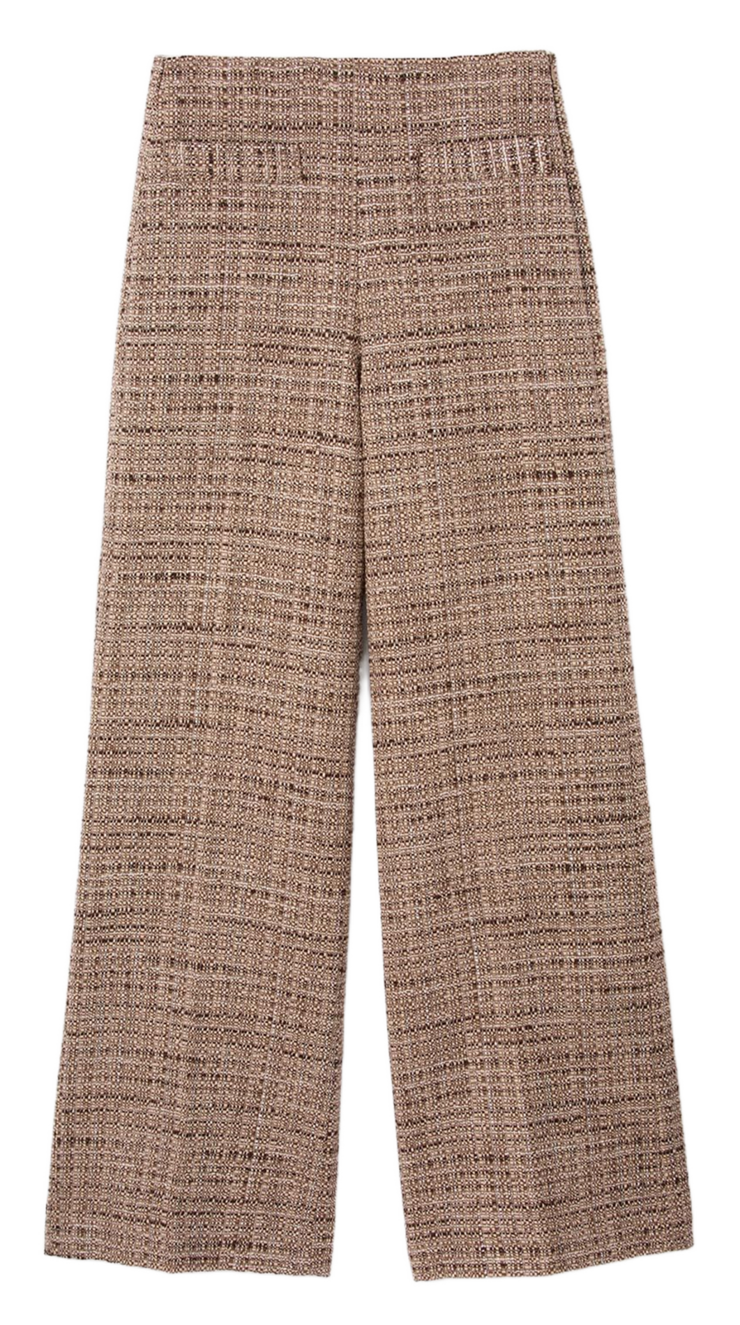 Pantalon patte d'eph en tweed SANDRO Marron