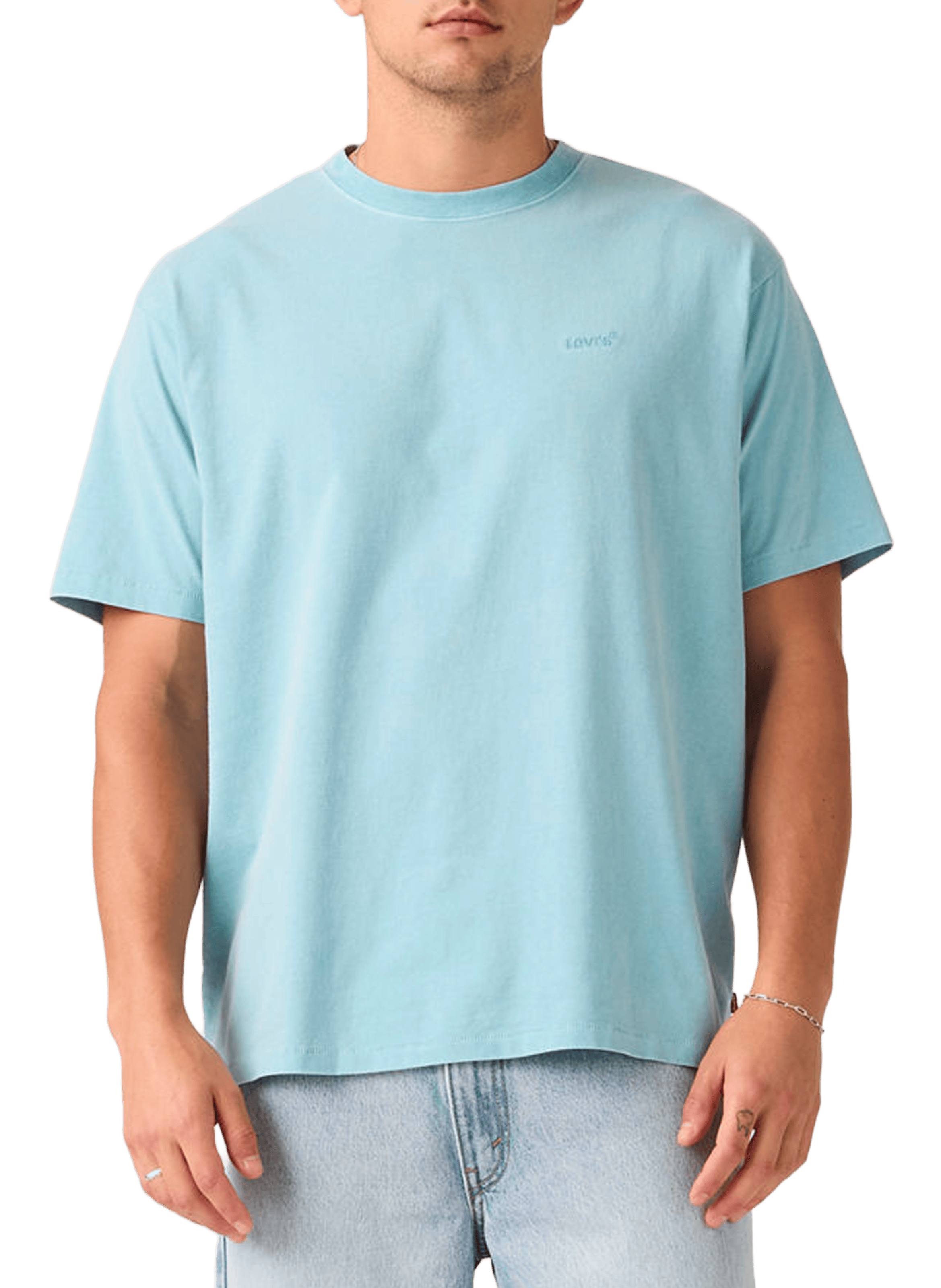Plain straight cotton t-shirt LEVI'S Blue