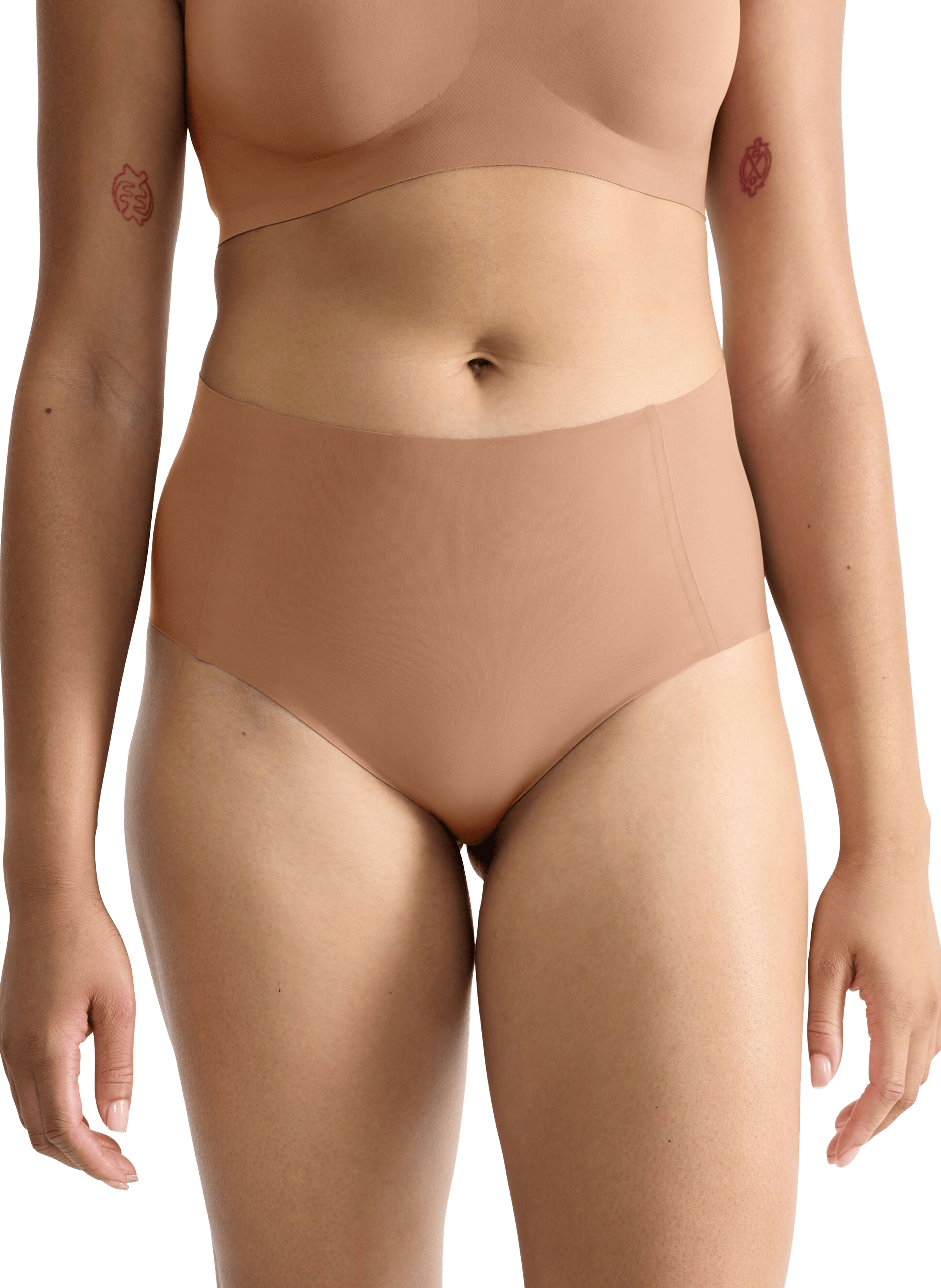 High-waisted solid color culottes SLOGGI Brown