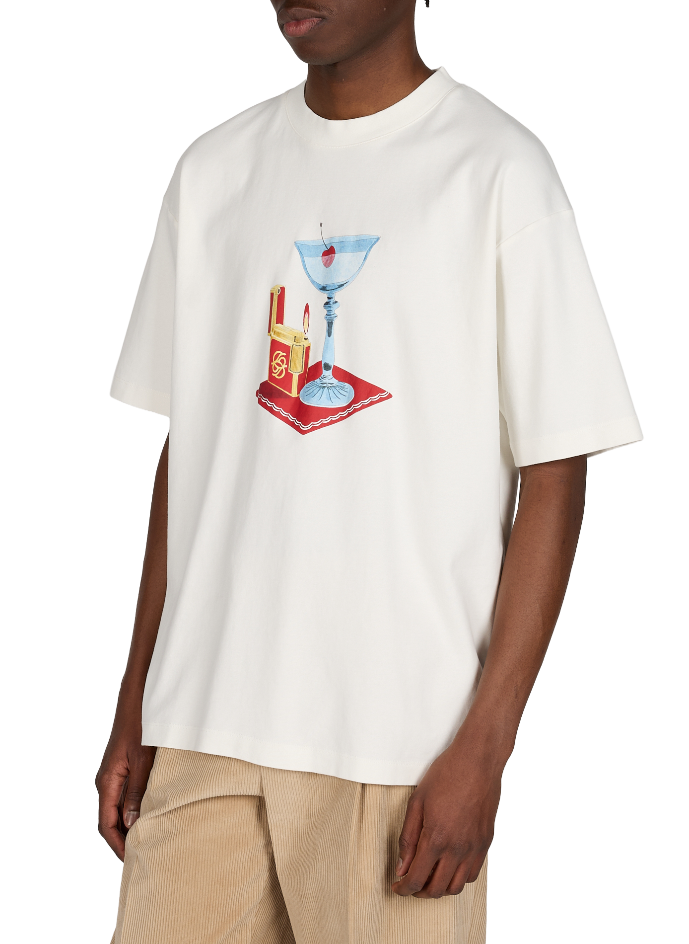 Cotton round-neck T-shirt DROLE DE MONSIEUR White