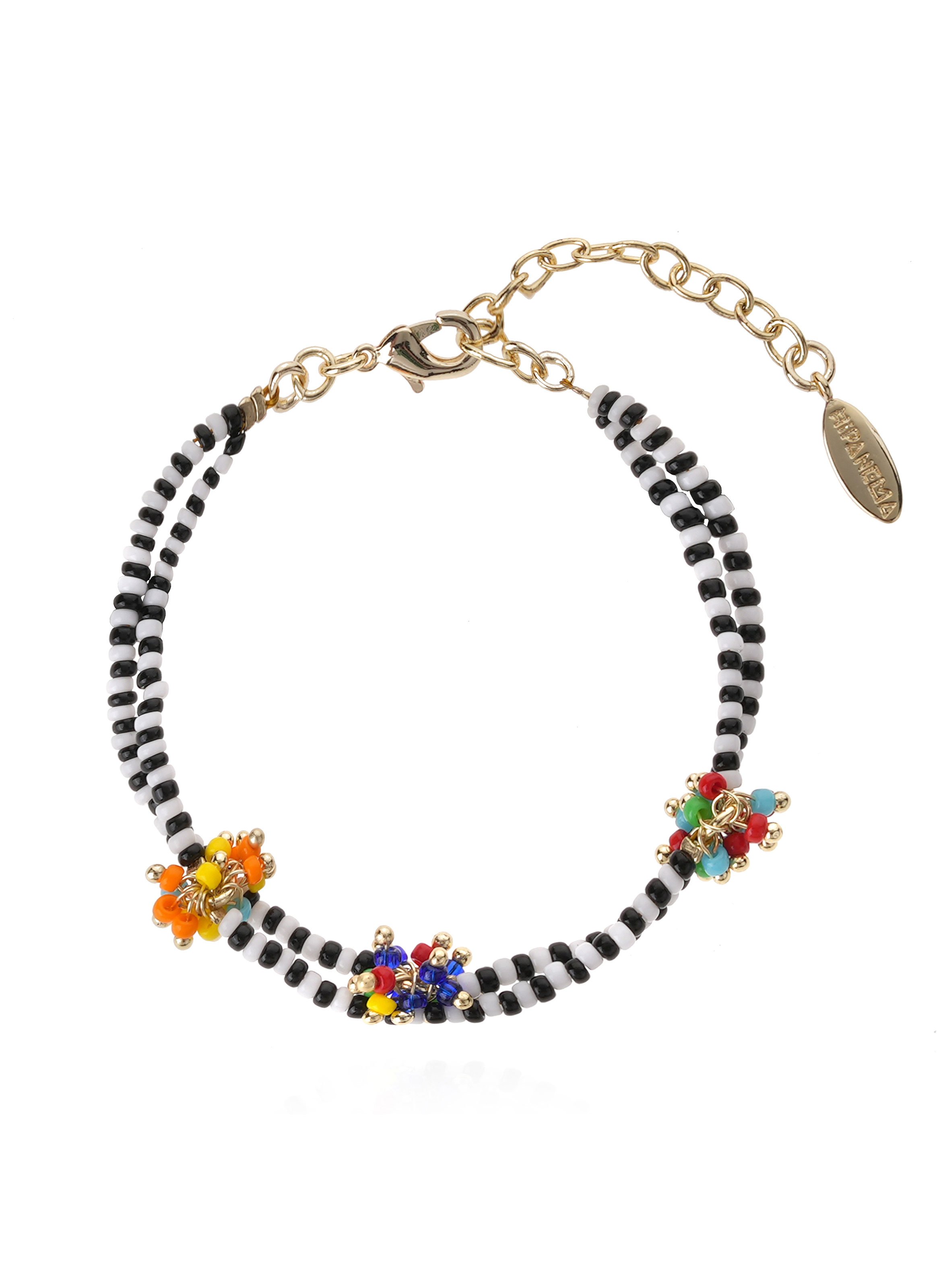 Bracelet perles réglables avec pampilles zebrana HIPANEMA Multicolore