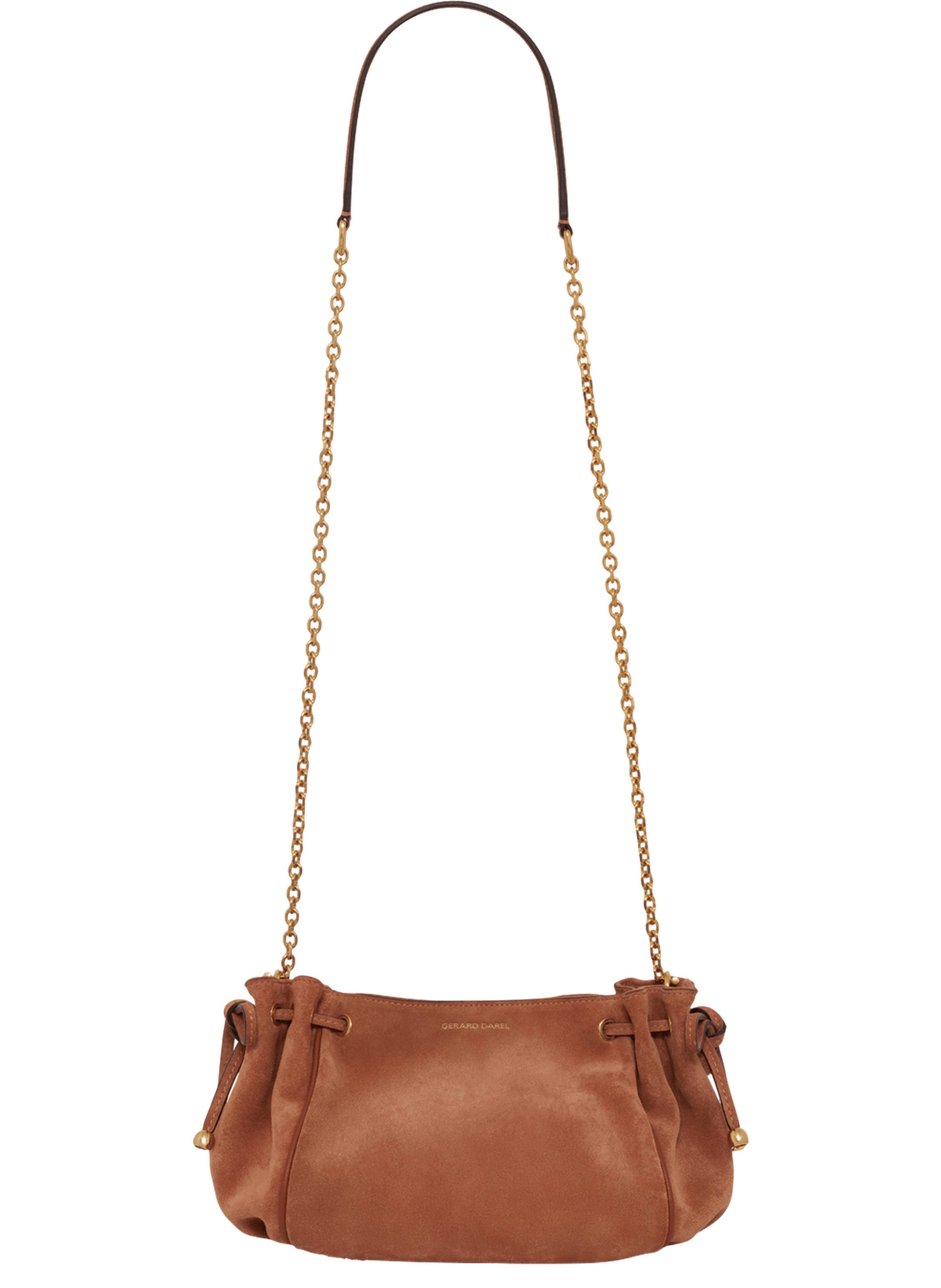Sac en cuir velours - LE MINI 24 GERARD DAREL Beige