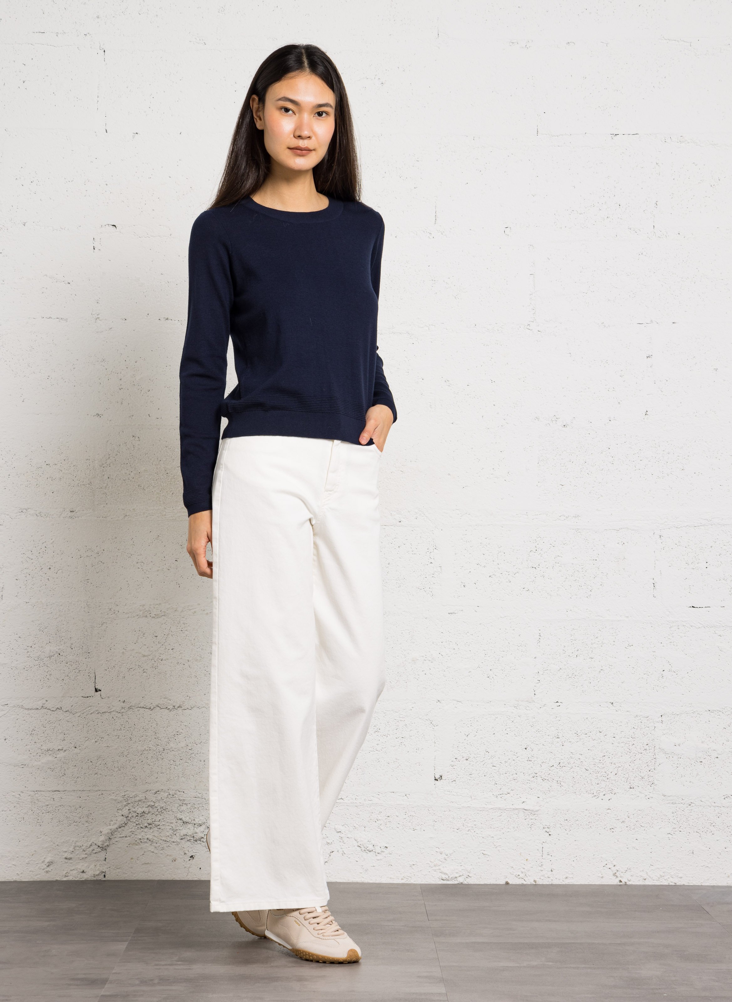 Pull droit manches longues uni patty MAISON 123 Bleu