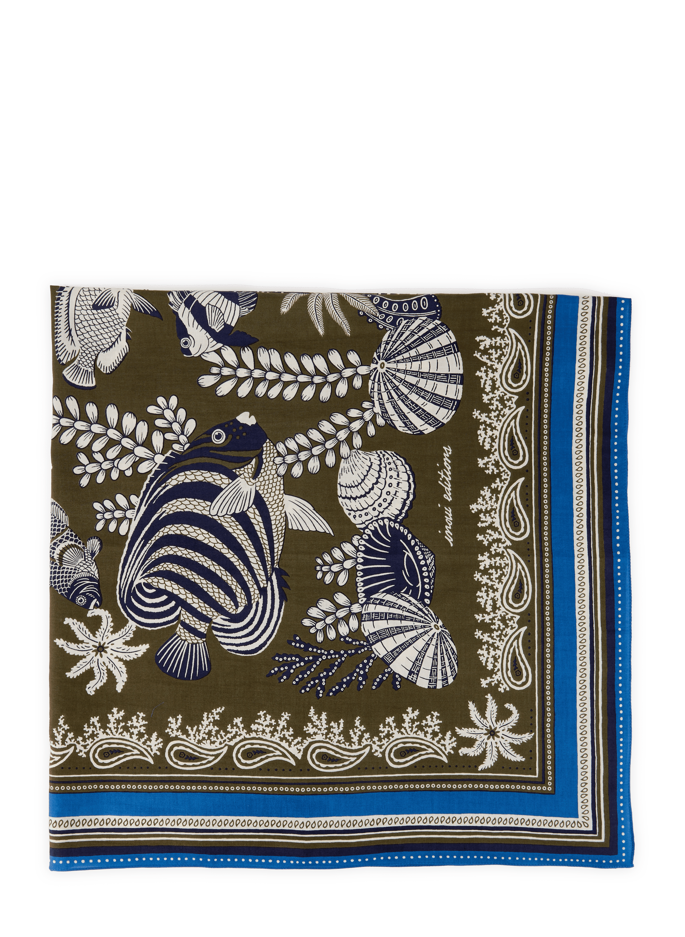 Printed scarf INOUI EDITIONS Khaki