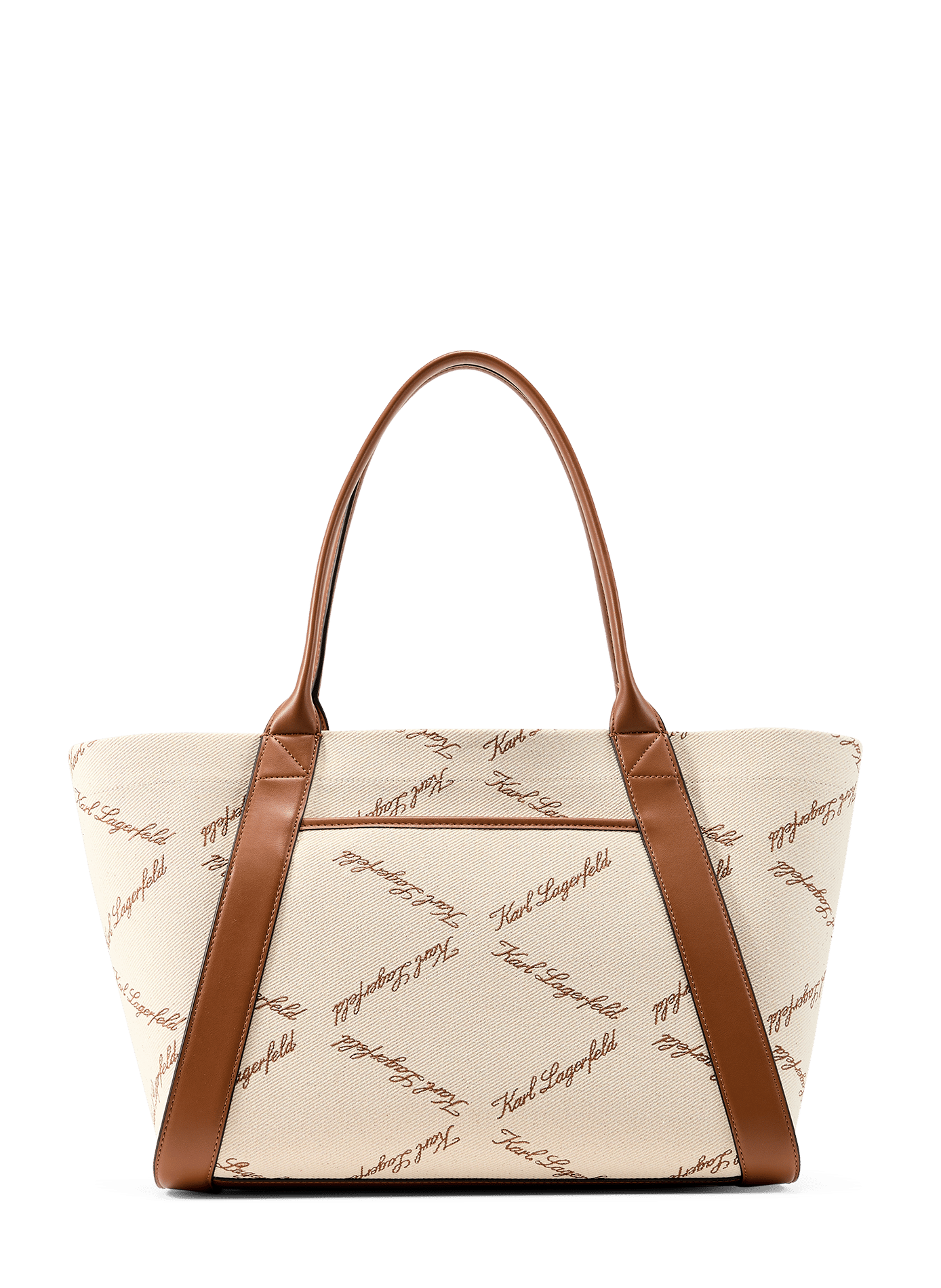 Sac cabas imprimé K/Ville en coton KARL LAGERFELD Beige