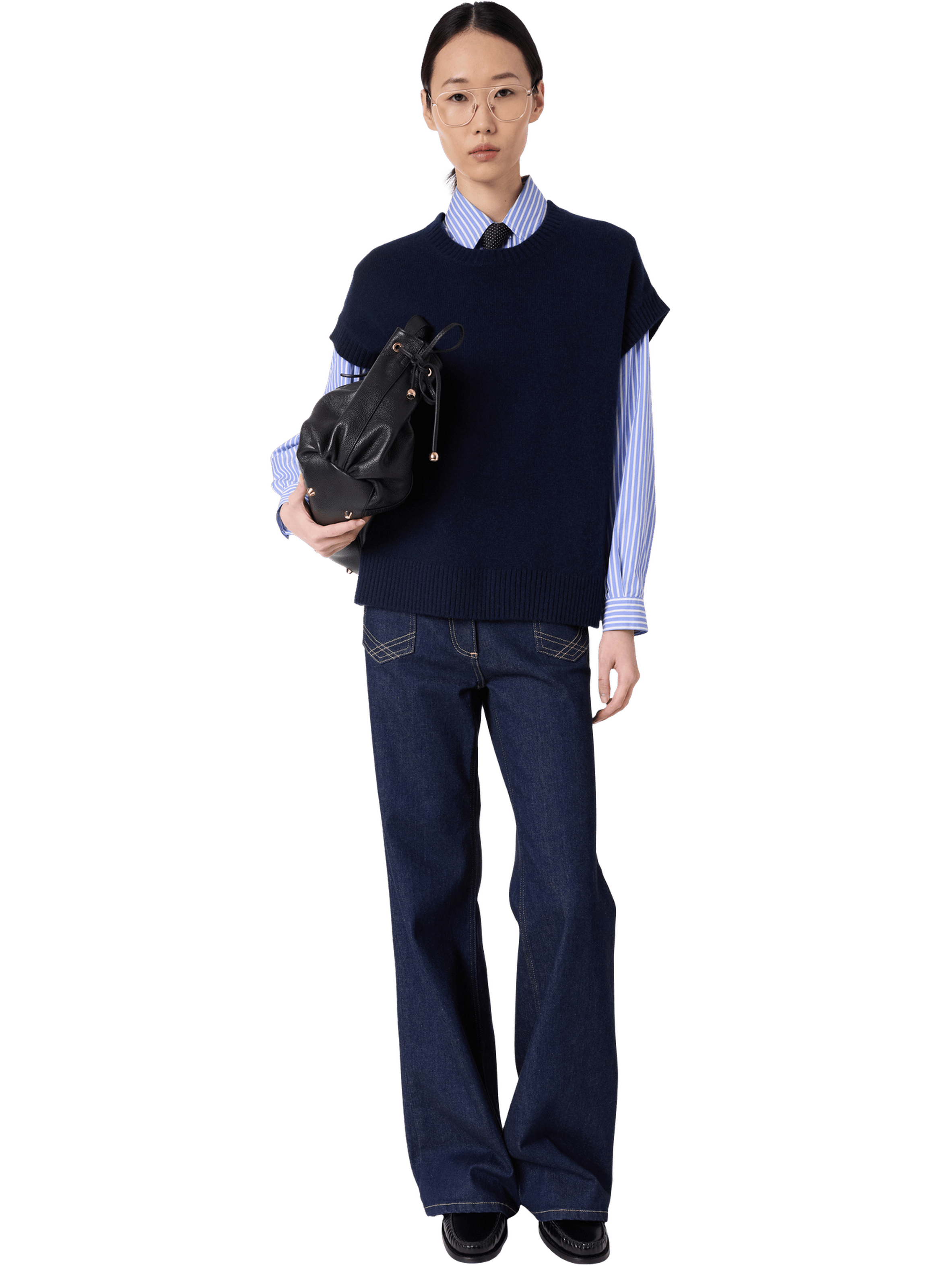 Pull sans manche en cachemire - lohna GERARD DAREL Bleu