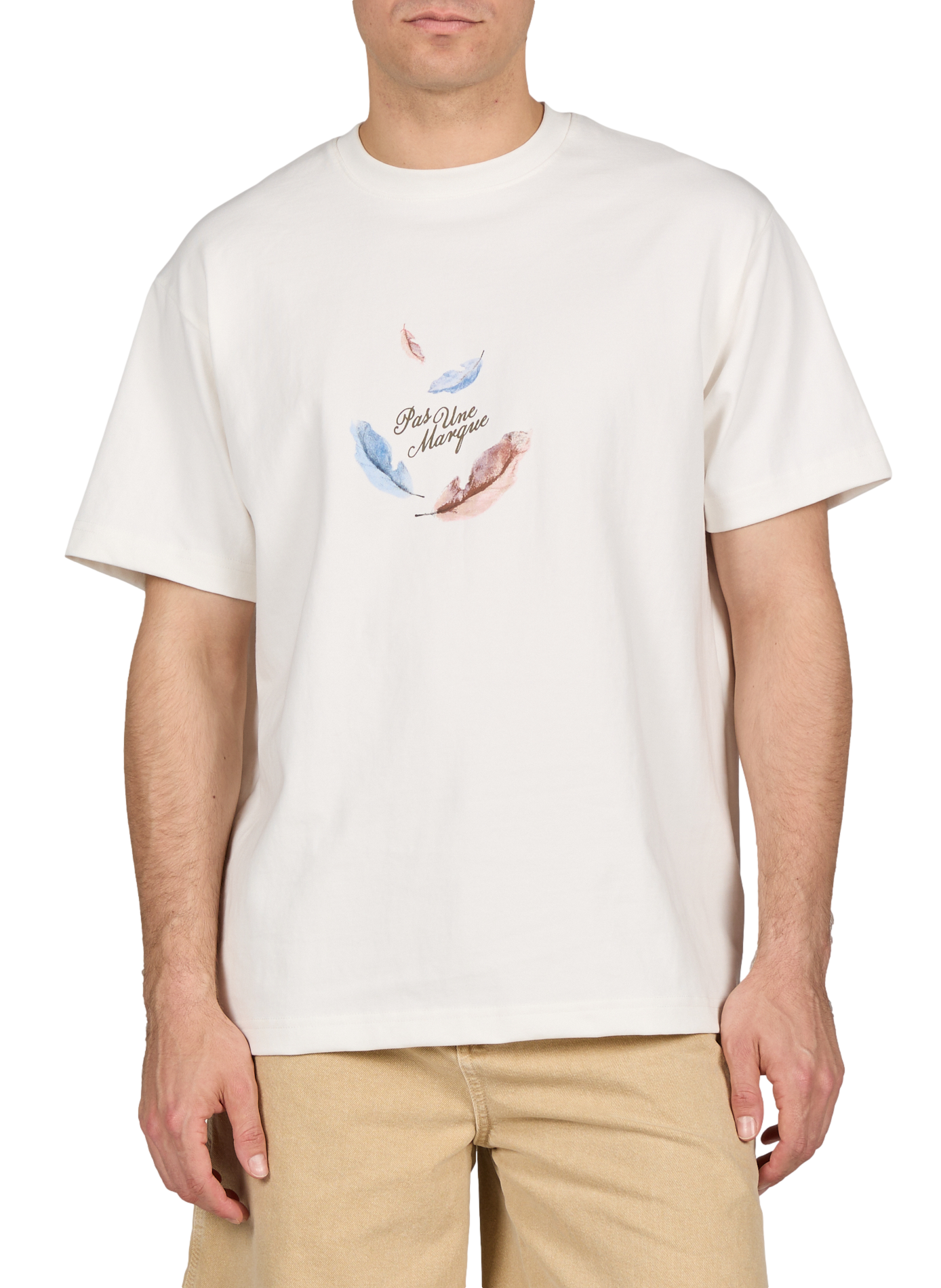 Oversized printed cotton T-shirt PAS UNE MARQUE White