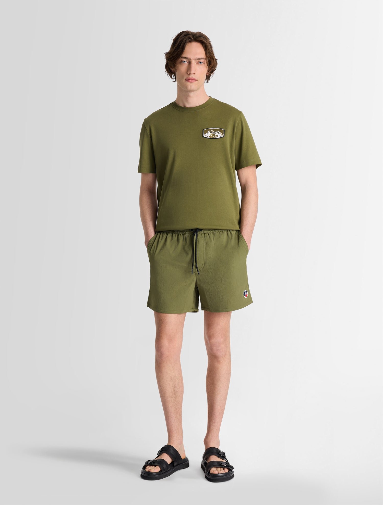 Short de bain halfi coupe regular FUSALP Kaki