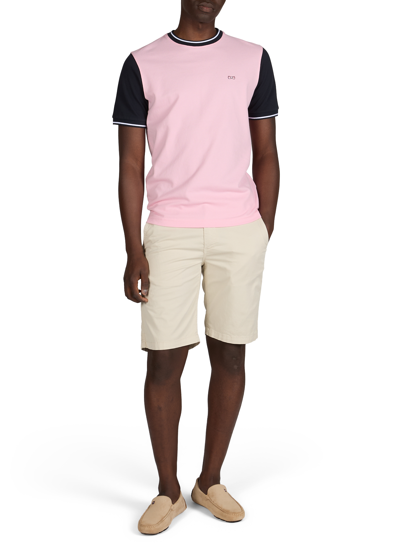 Straight T-shirt with embroidered logo in cotton EDEN PARK Pink