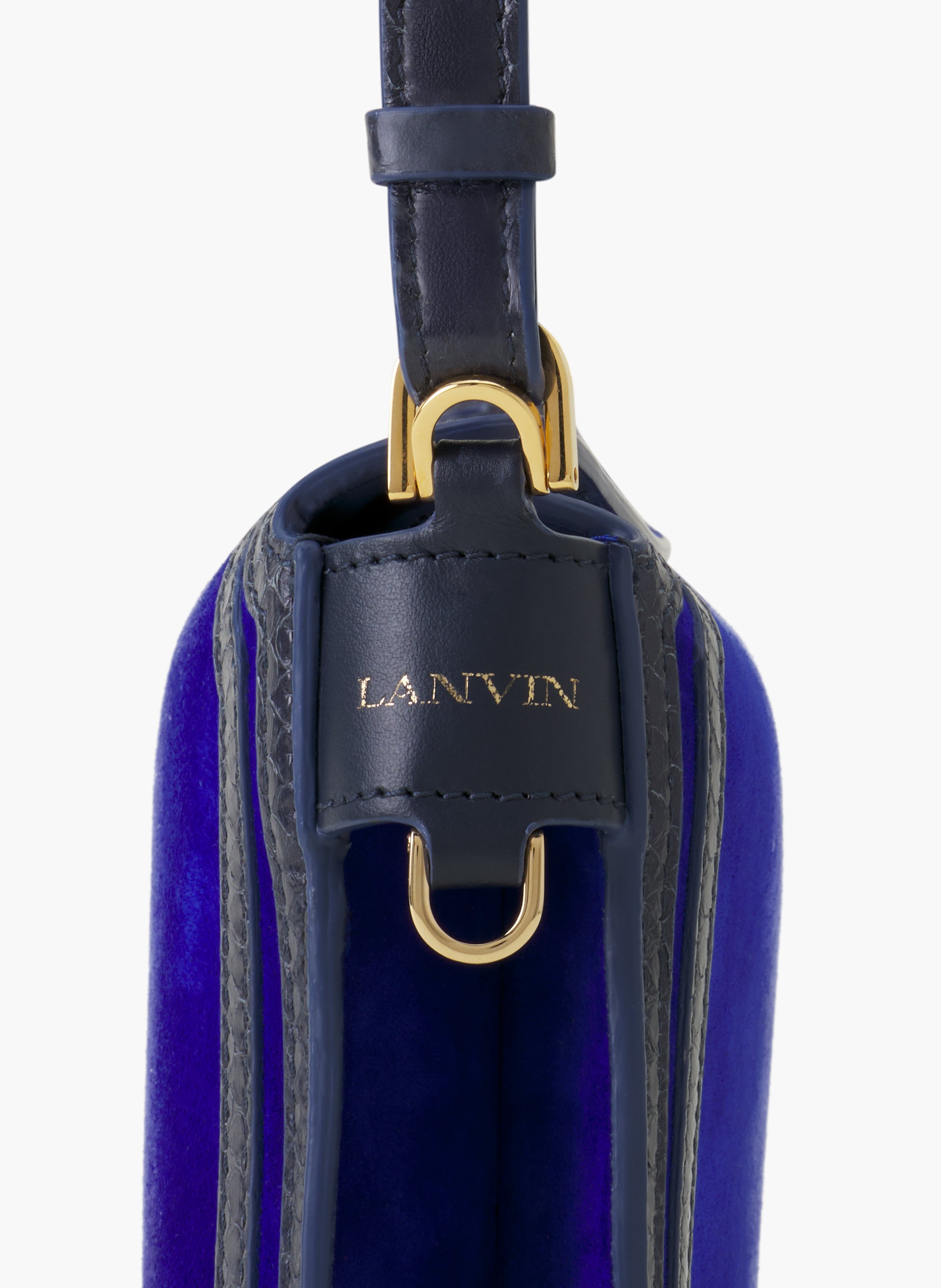 Sac compagnon 20 en daim LANVIN Bleu