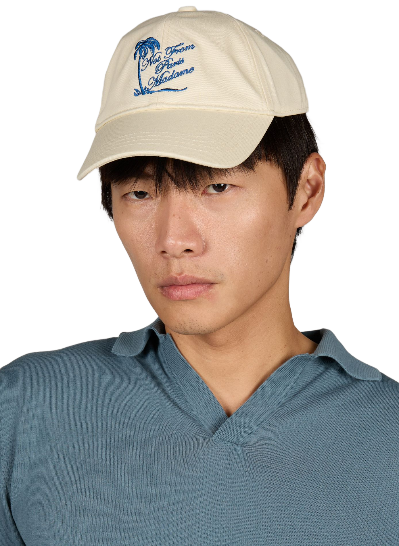 Cap Slogan Palm Trees in cotton DROLE DE MONSIEUR Beige