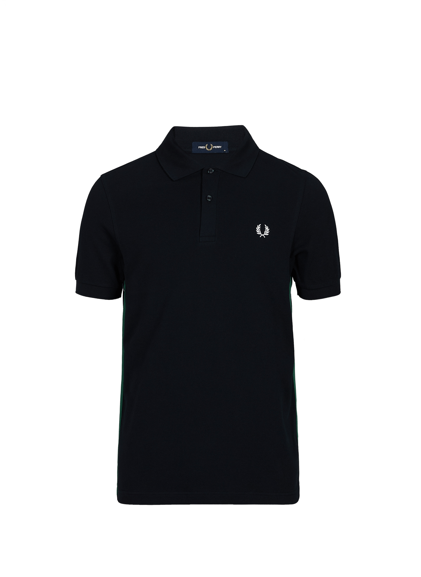 Polo à bandes contrastantes en coton FRED PERRY Bleu