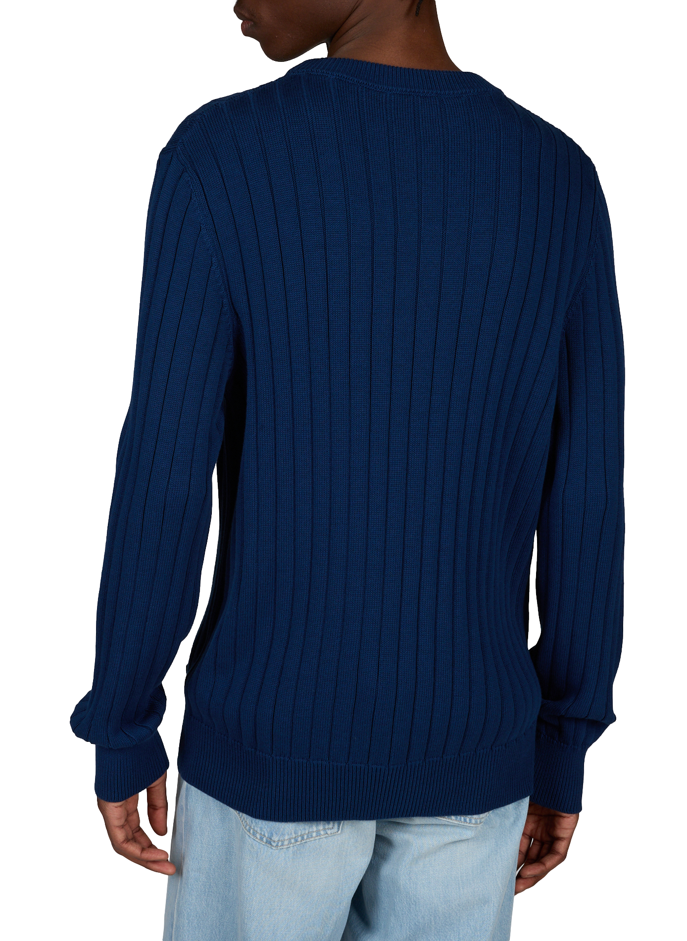 Pull col rond en coton ETON Bleu