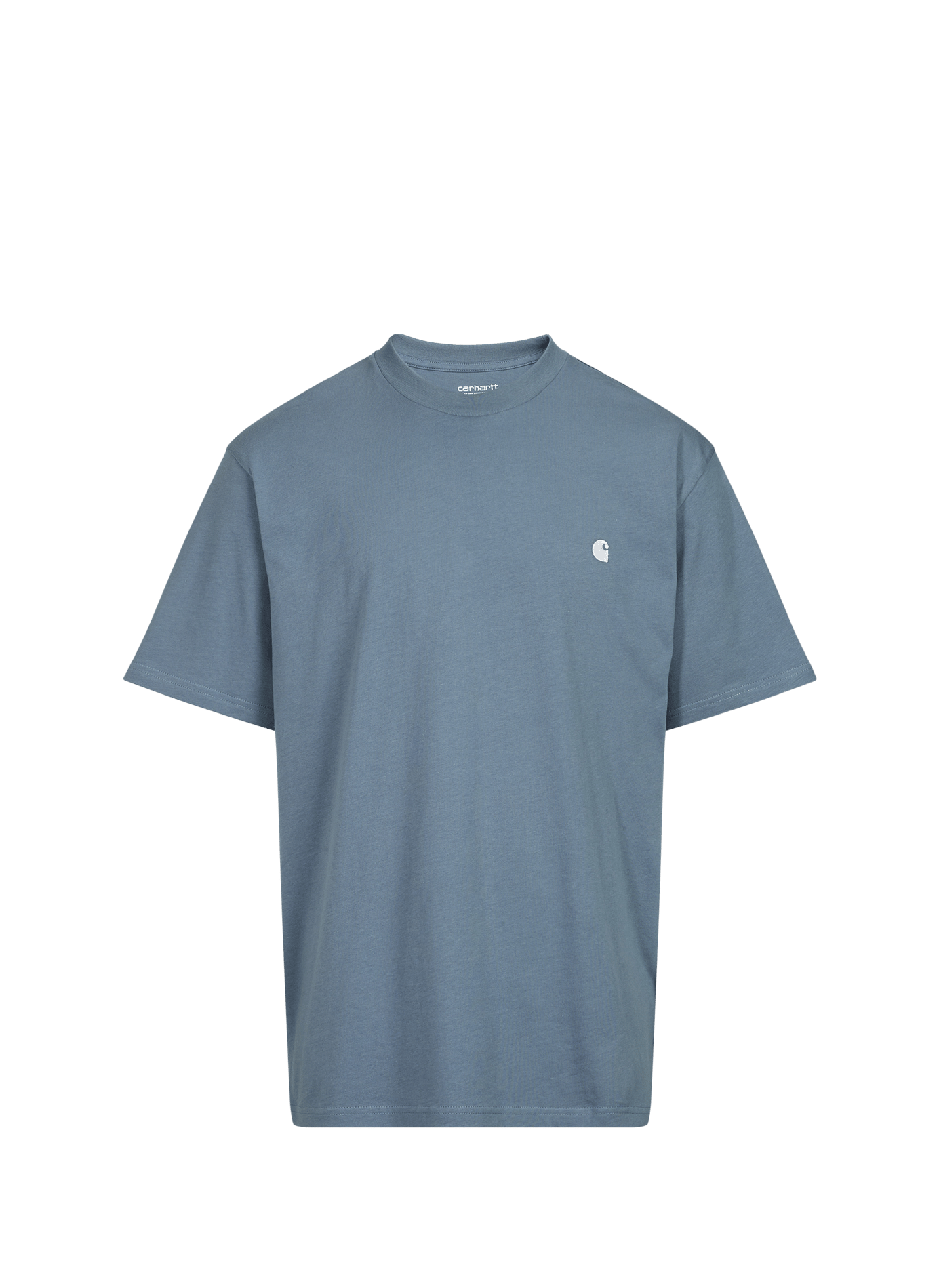 Straight T-shirt with embroidered logo in cotton CARHARTT WIP Blue