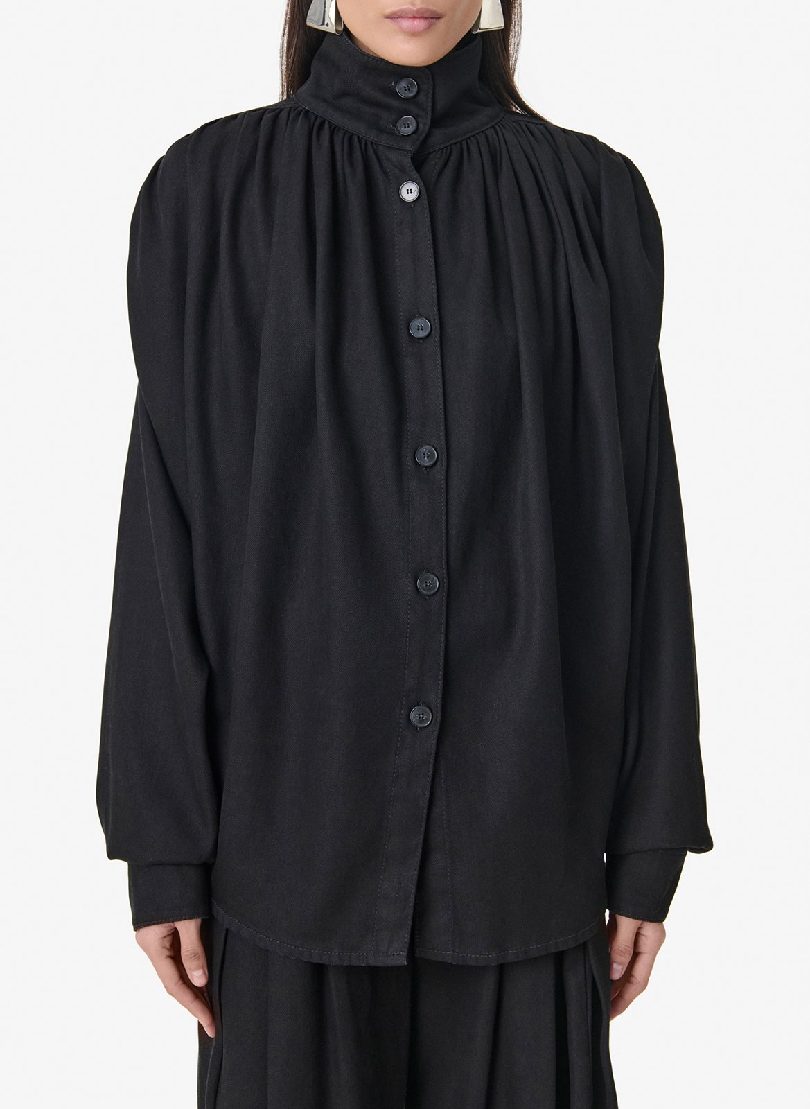Blouse met opstaande kraag fenyra IRO Zwart