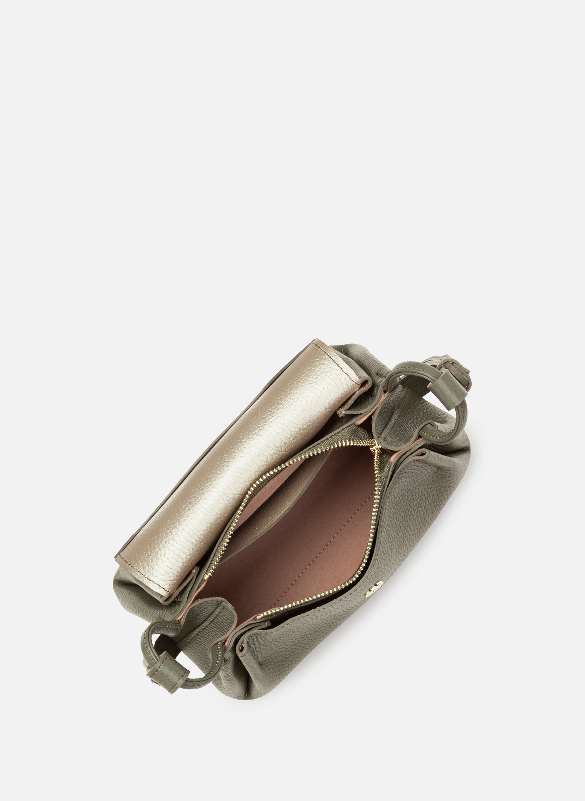 Petit sac trotteur - accordéon double LANCASTER Kaki