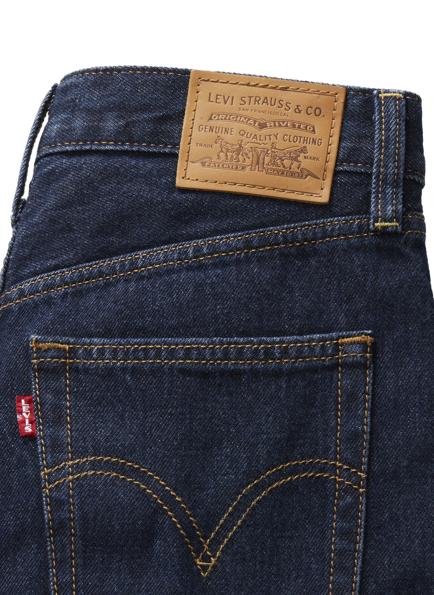 Ribcage Wijde Pijp Jeans van Katoen LEVI'S Blauw
