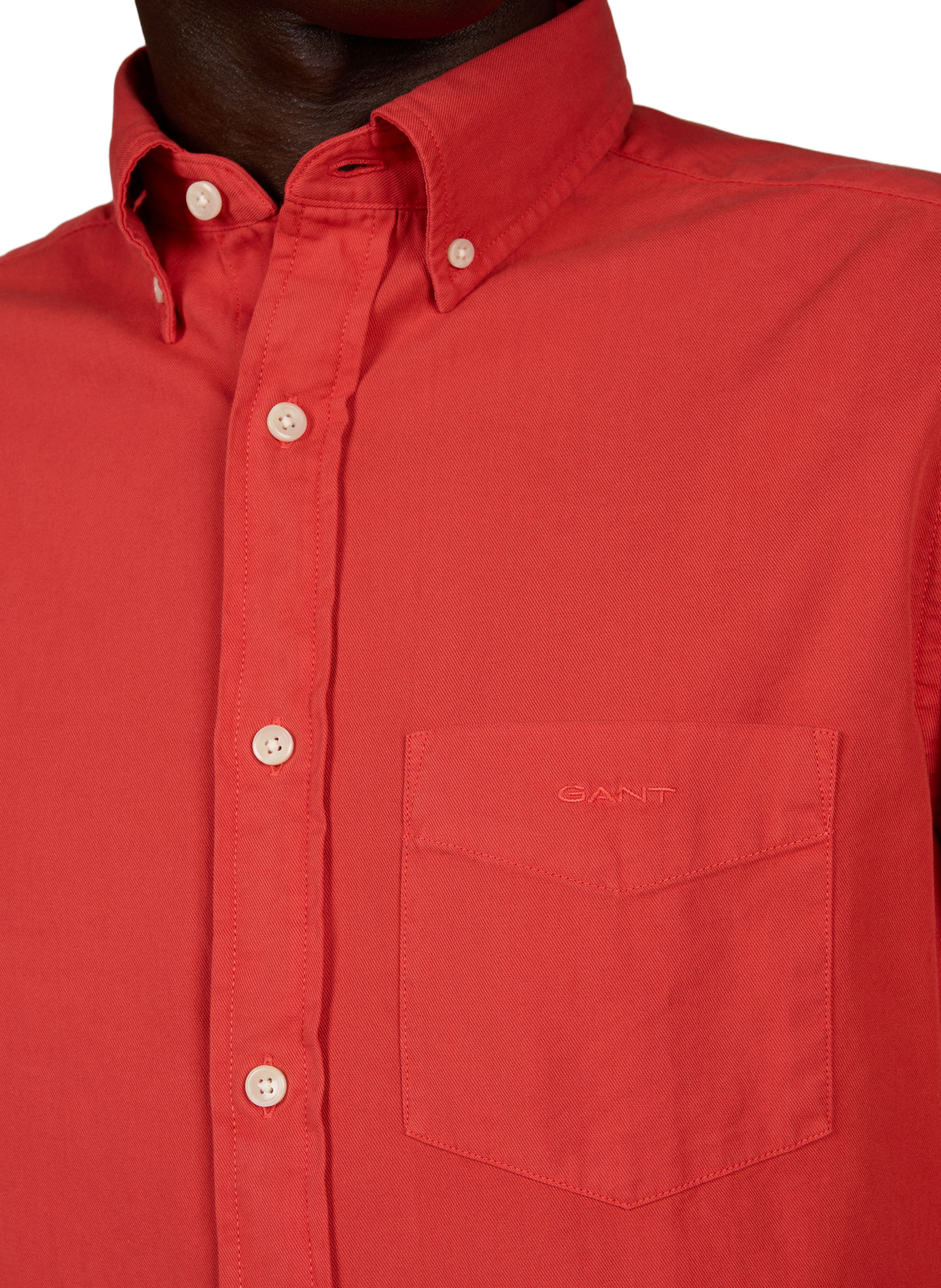 Chemise droite en coton GANT Orange