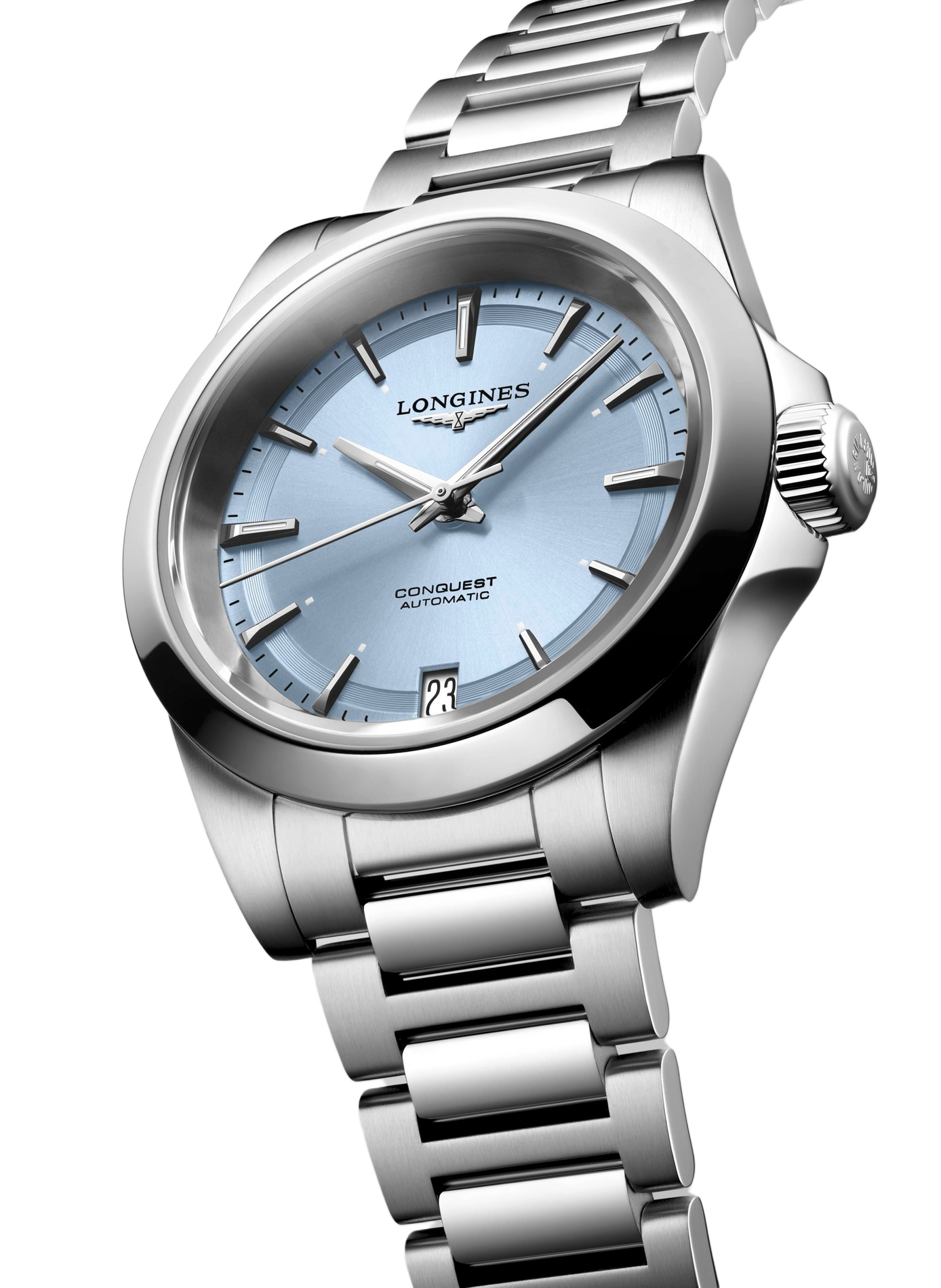 Montre automatique Conquest 2023 en acier inoxydable LONGINES Bleu