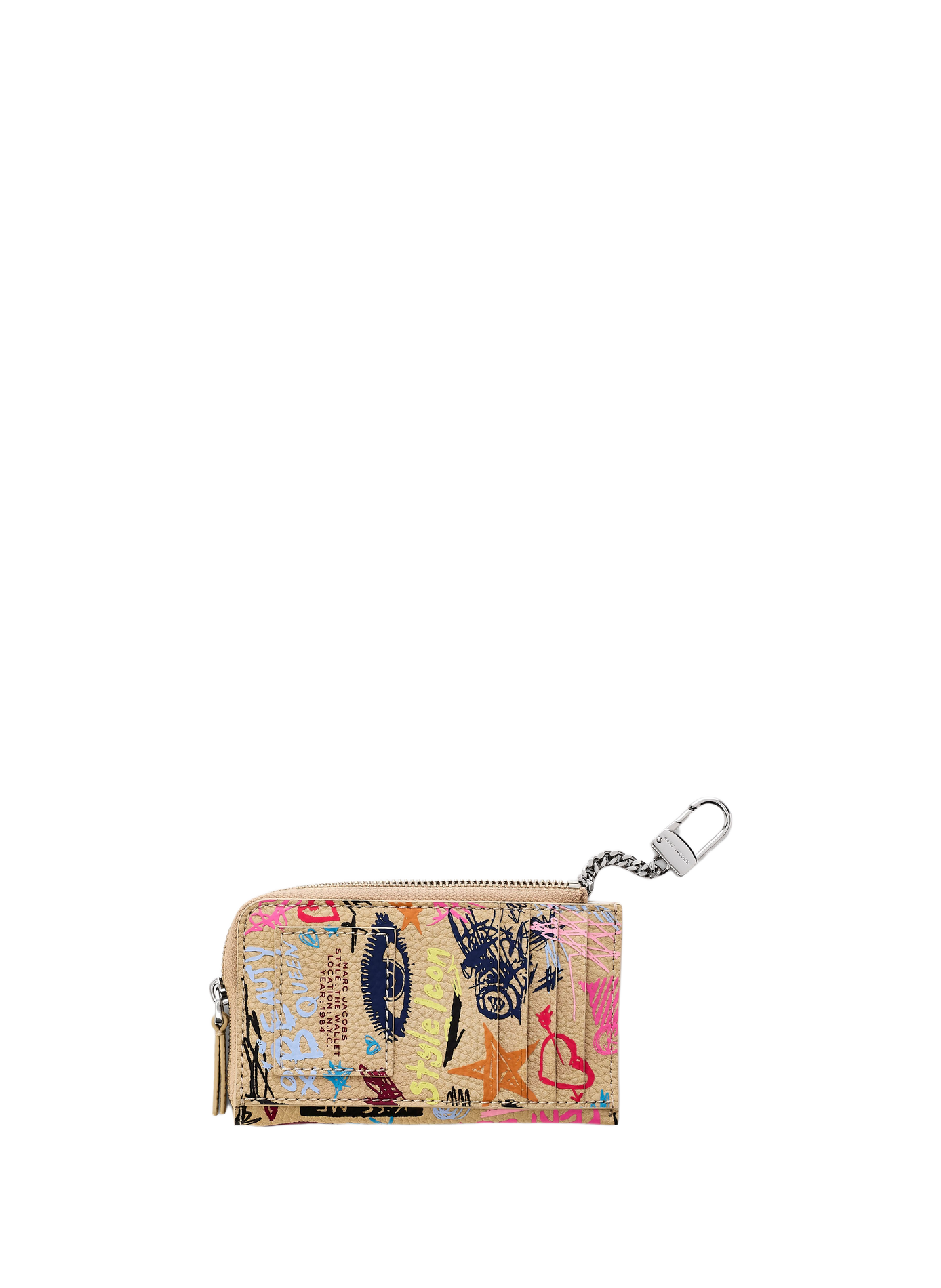 Portefeuille The Punk Scribble en cuir MARC JACOBS Beige