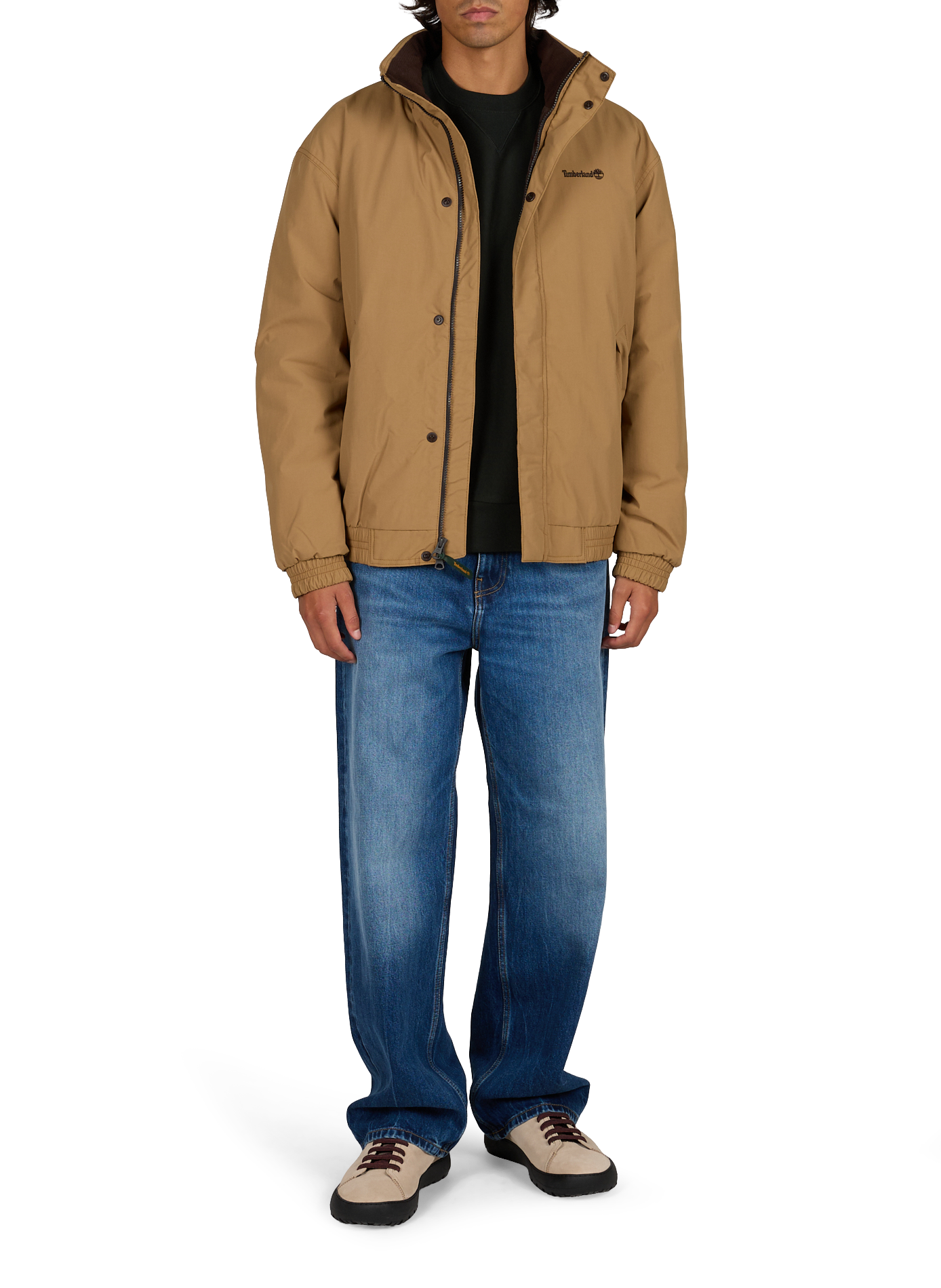 Rechte jas met capuchon en opstaande kraag TIMBERLAND Beige