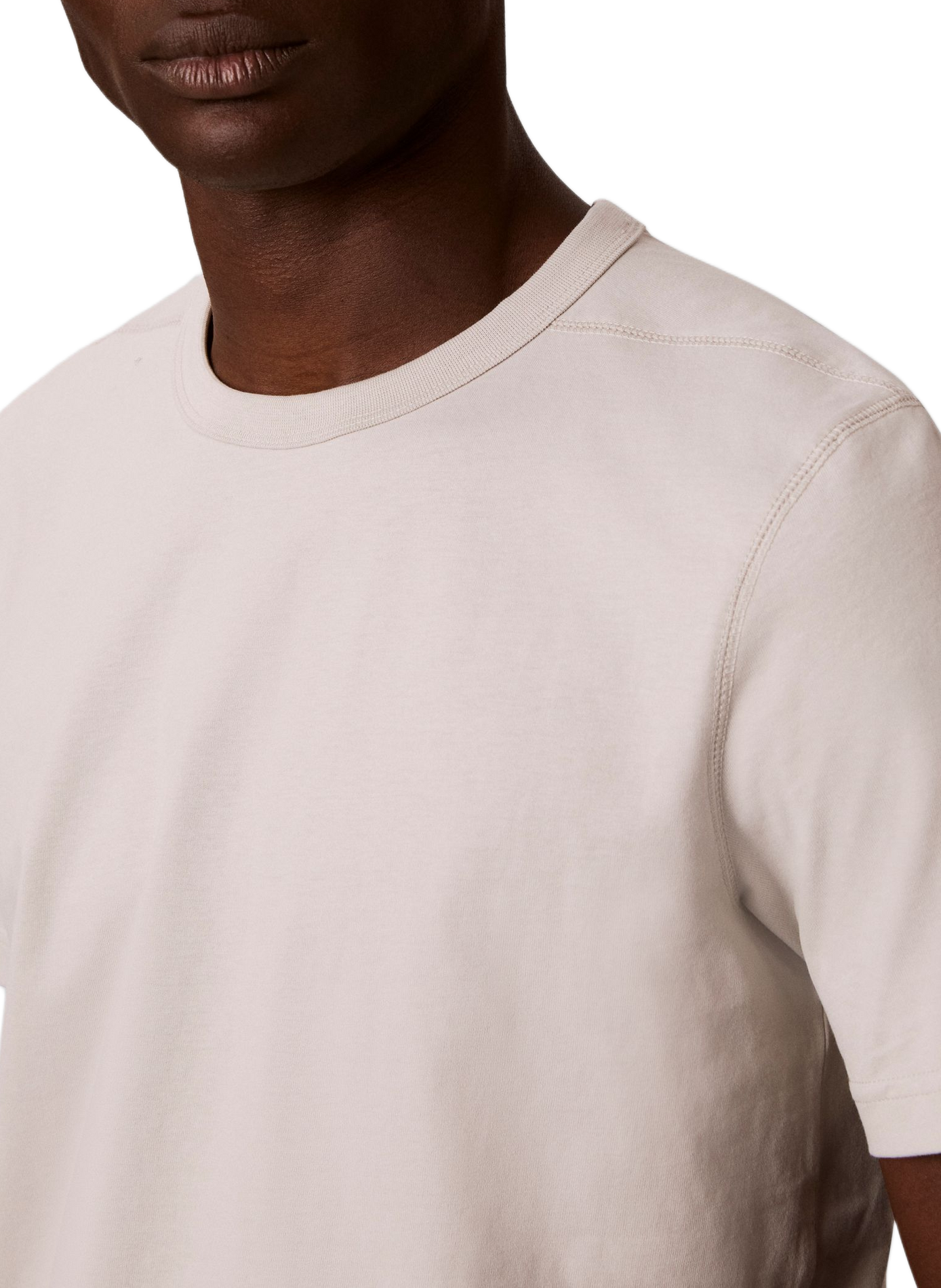 T-shirt manches courtes en coton CALVIN KLEIN Beige