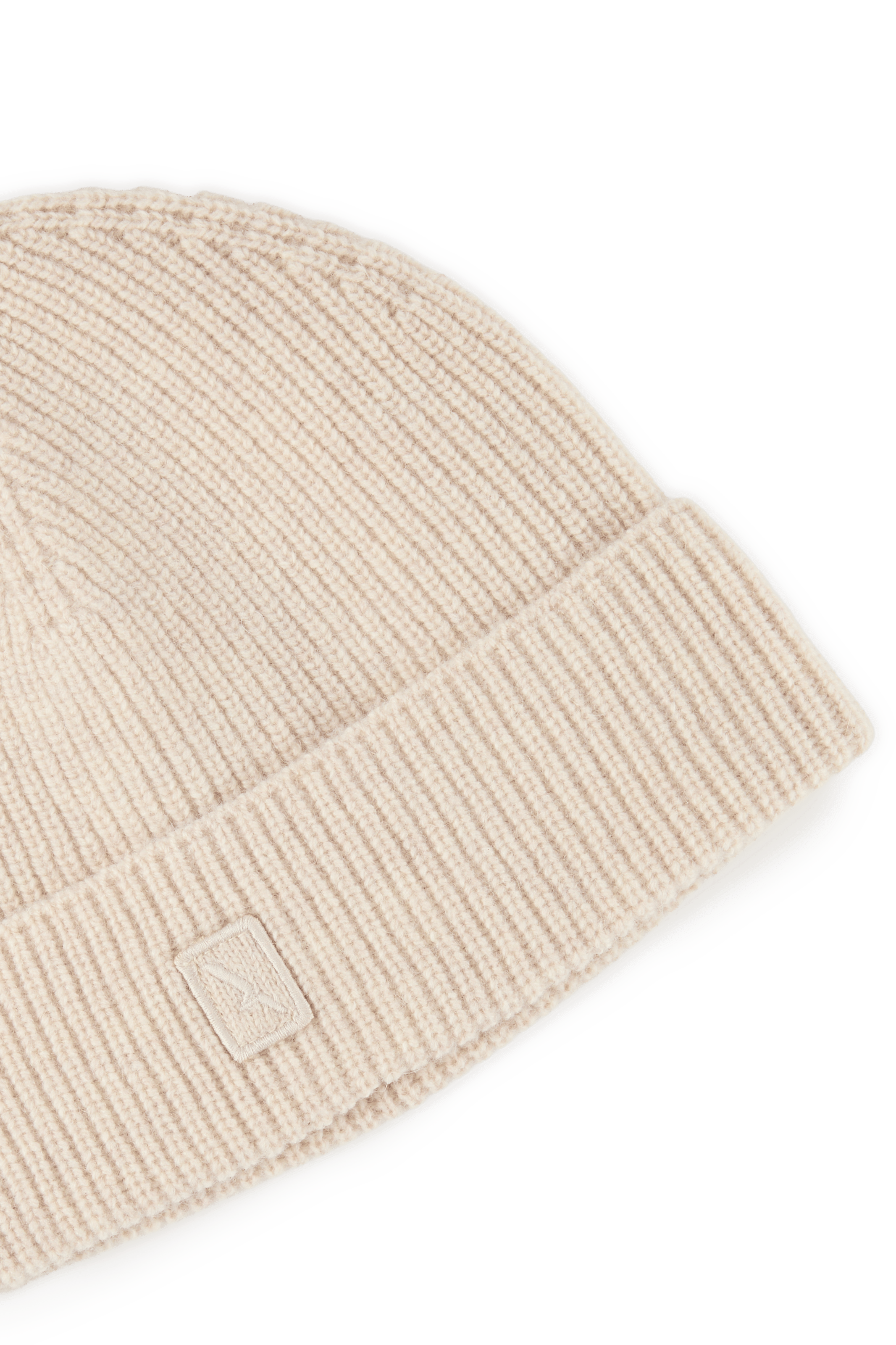 Plain turn-up beanie in a wool blend AIGLE Beige