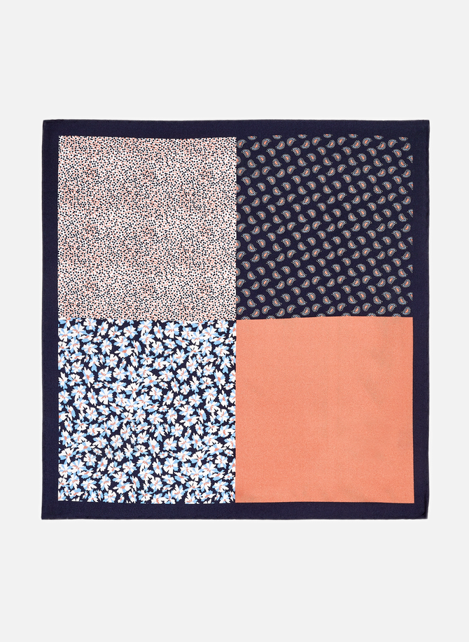 Patterned silk pocket square AU PRINTEMPS PARIS