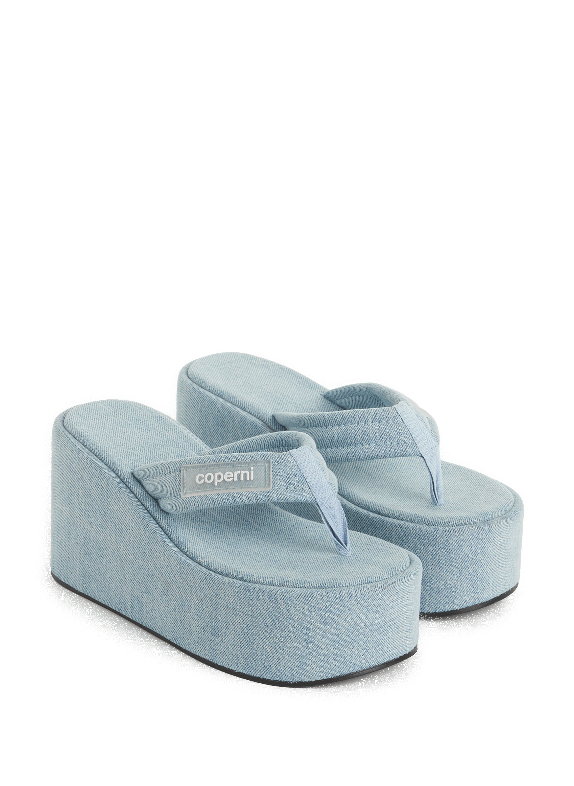 Sandales à plateforme en denim