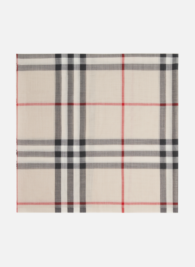 BURBERRY wool and silk printed scarf
