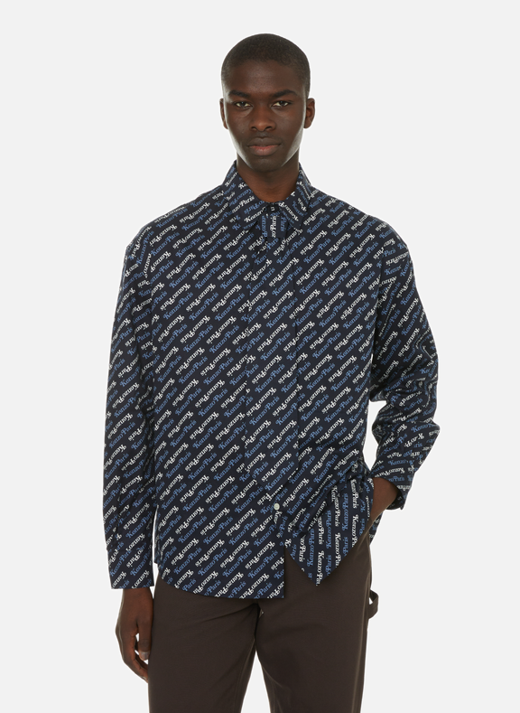 KENZO Printed cotton shirt  Blue