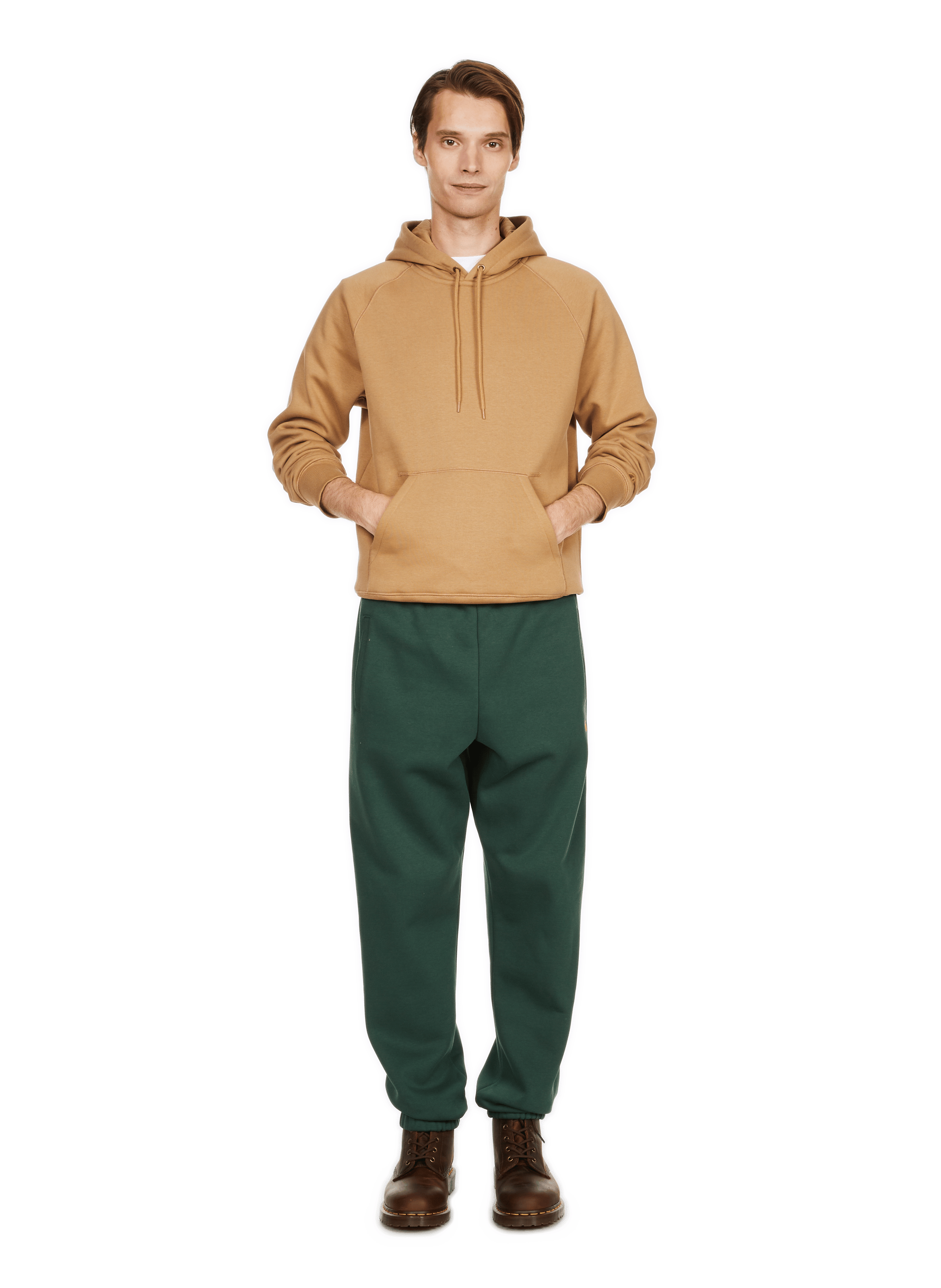 Hoodie en coton mélangé CARHARTT WIP Brown