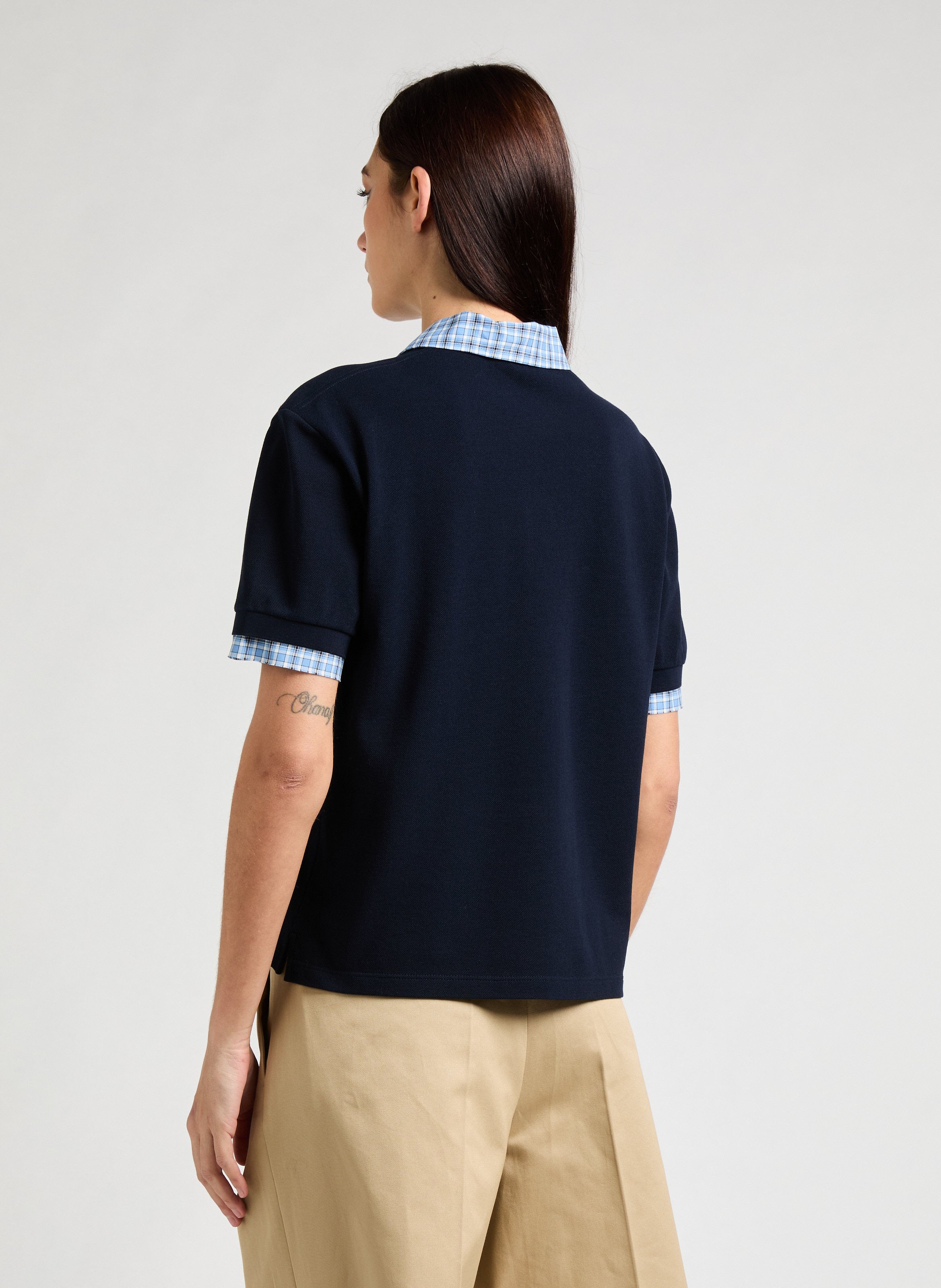 Polo en coton MIU MIU Bleu