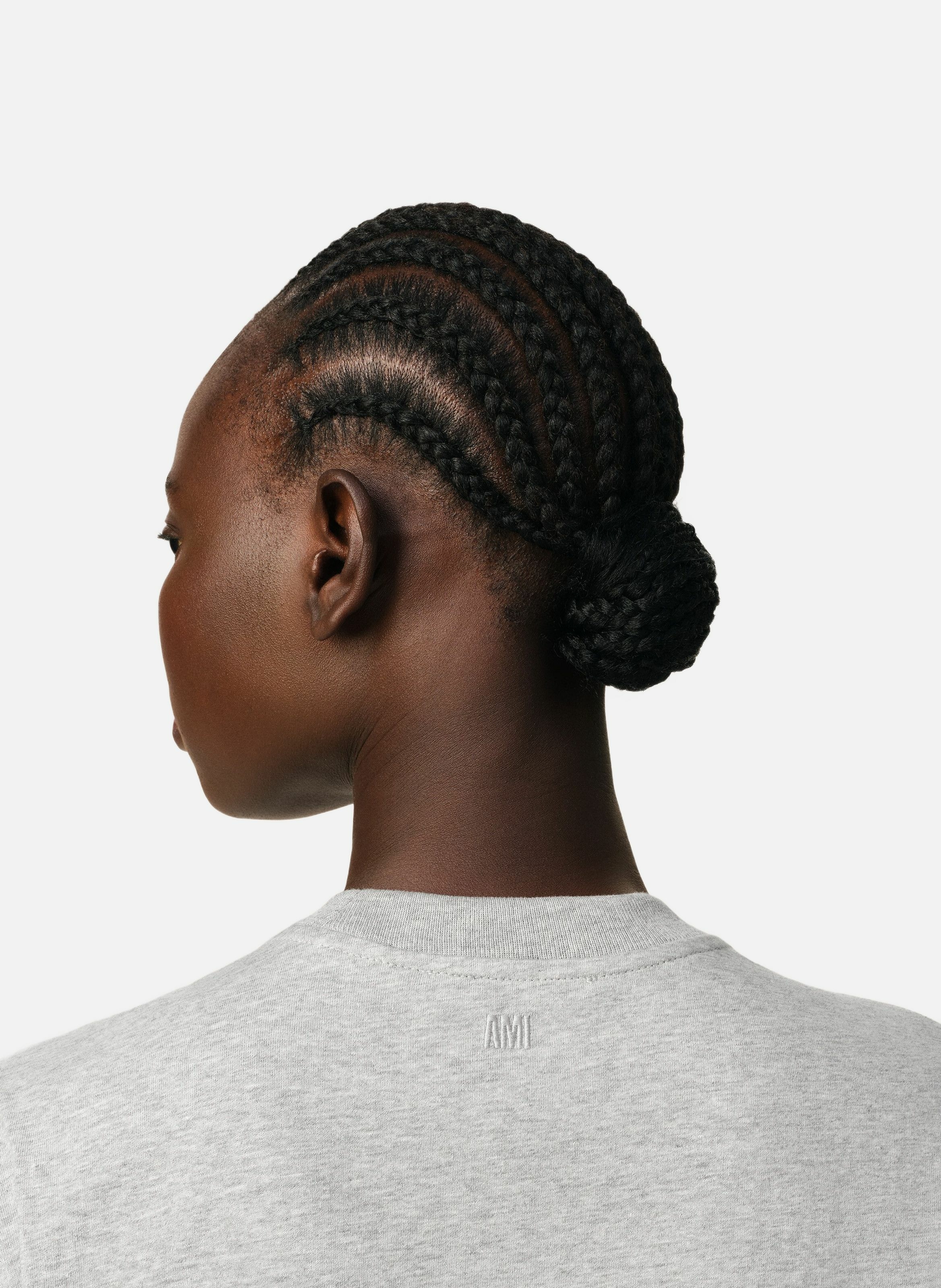 T-shirt ami de coeur rouge unisexe AMI PARIS Gris