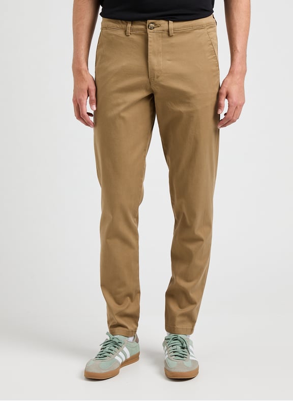 Pantalon Slim en coton Beige by SELECTED SELECTED Pantalon Slim en coton Beige