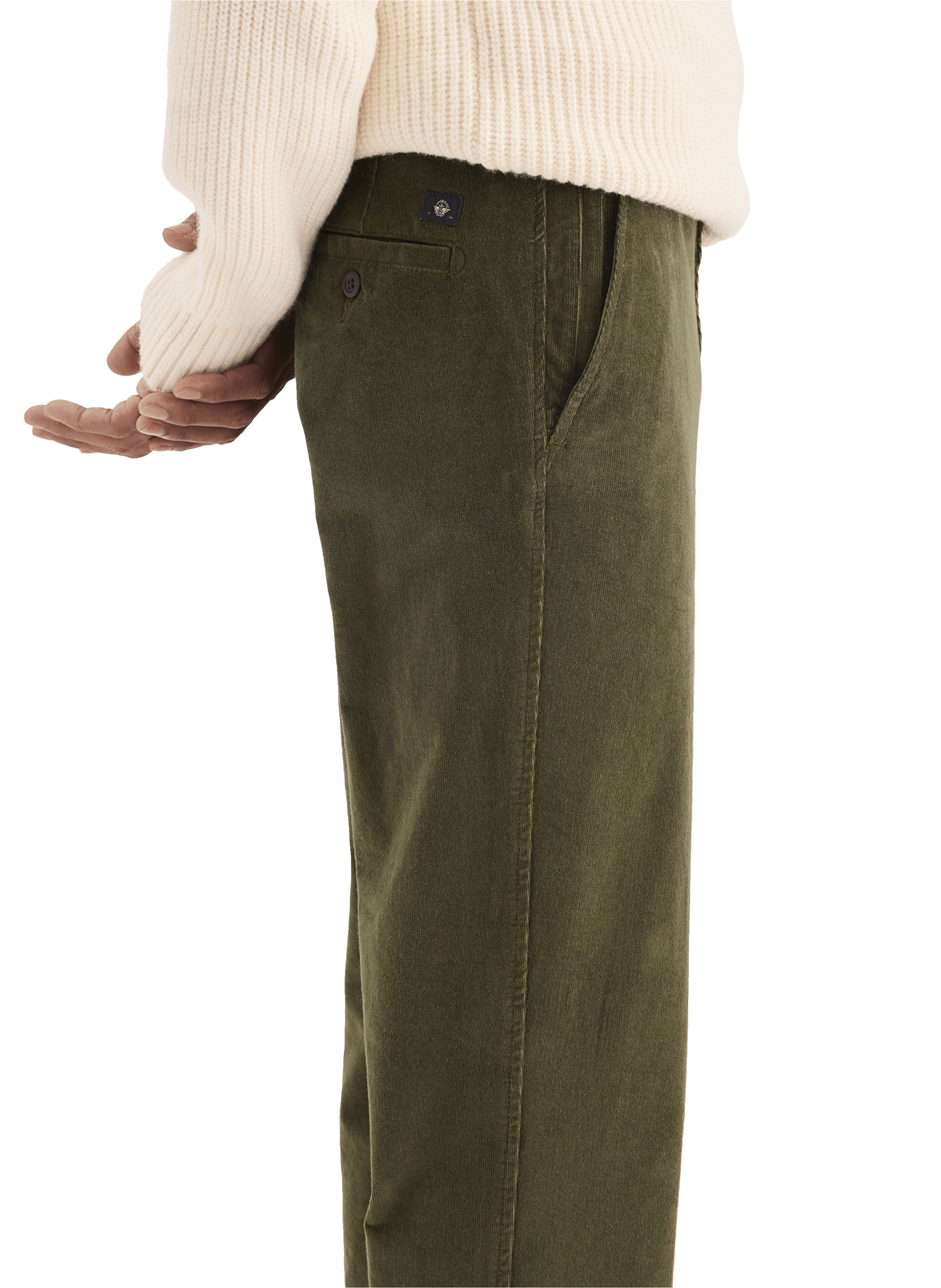 Pantalon droit en coton DOCKERS Kaki