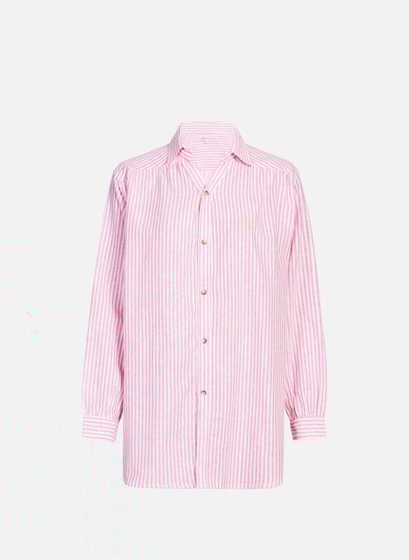 Striped linen and cotton shirt Pink by BANANA MOON BANANA MOON Striped linen and cotton shirt Pink