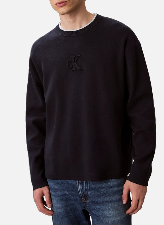 Pull à logo Bleu by CALVIN KLEIN CALVIN KLEIN Pull à logo Bleu