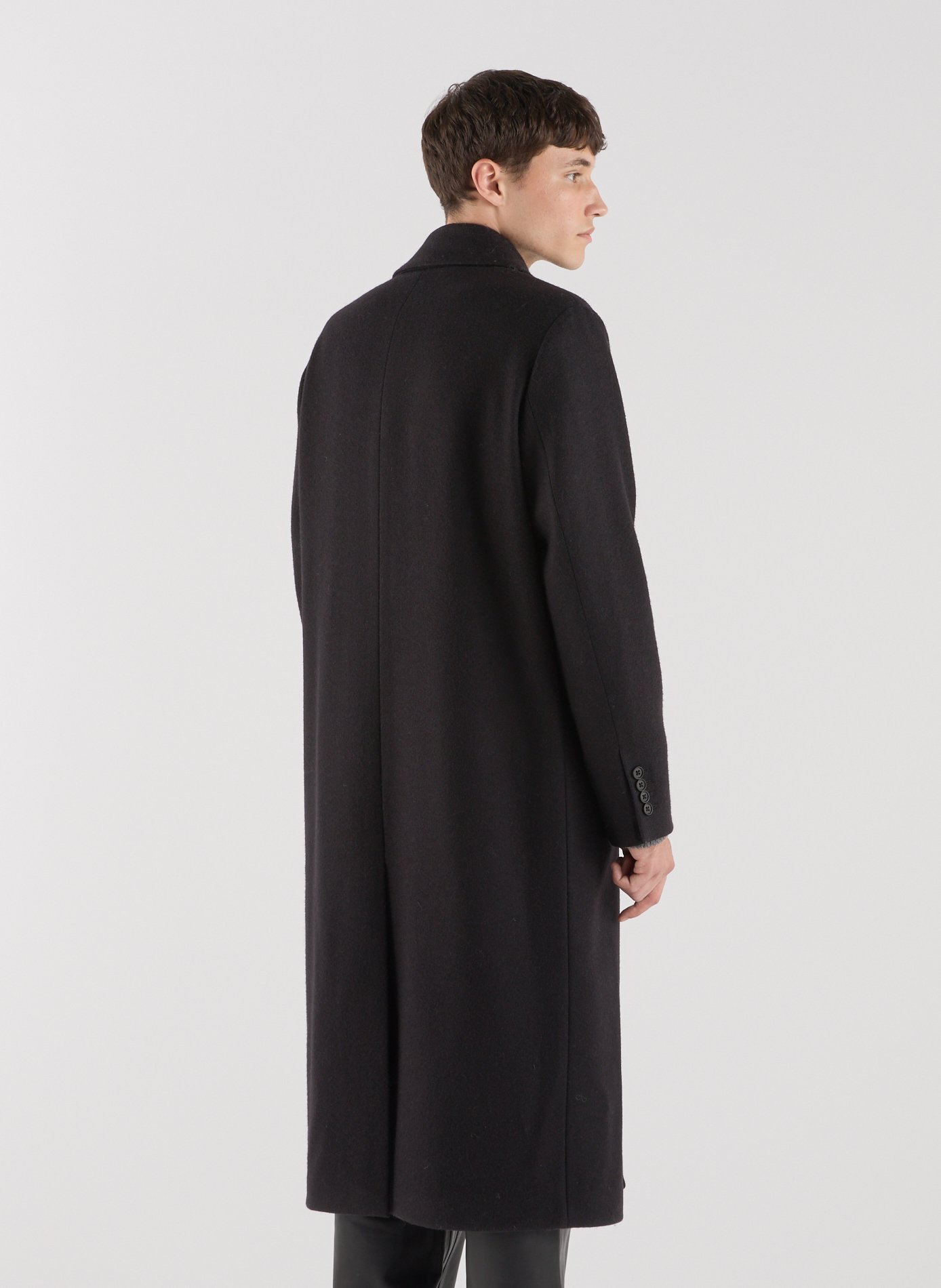 Culti25 tailored collar wool coat SAISON 1865 Black