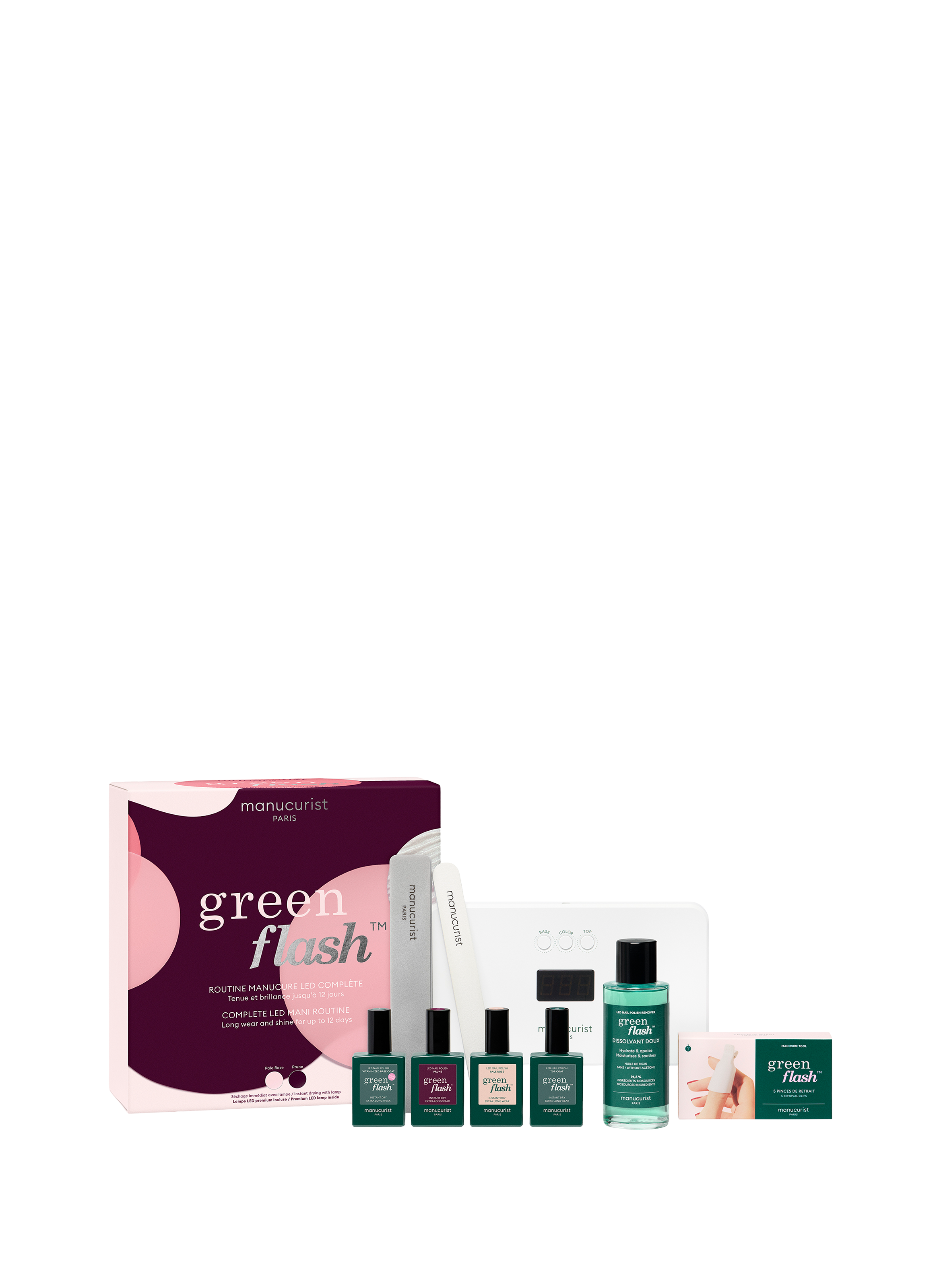 MANUCURIST Coffret Cadeau Green Flash Pale rose - prune
