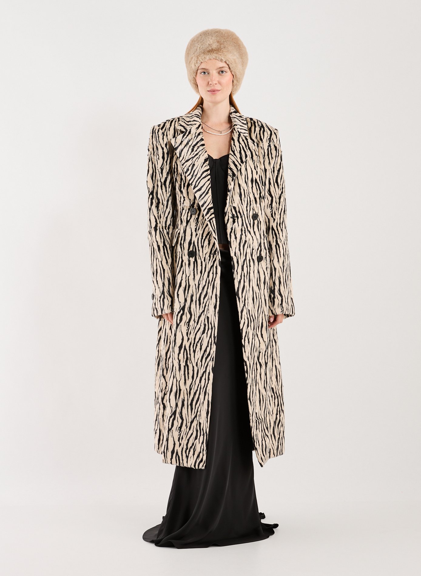 Manteau en fourrure imprimé  ROTATE Multicolore