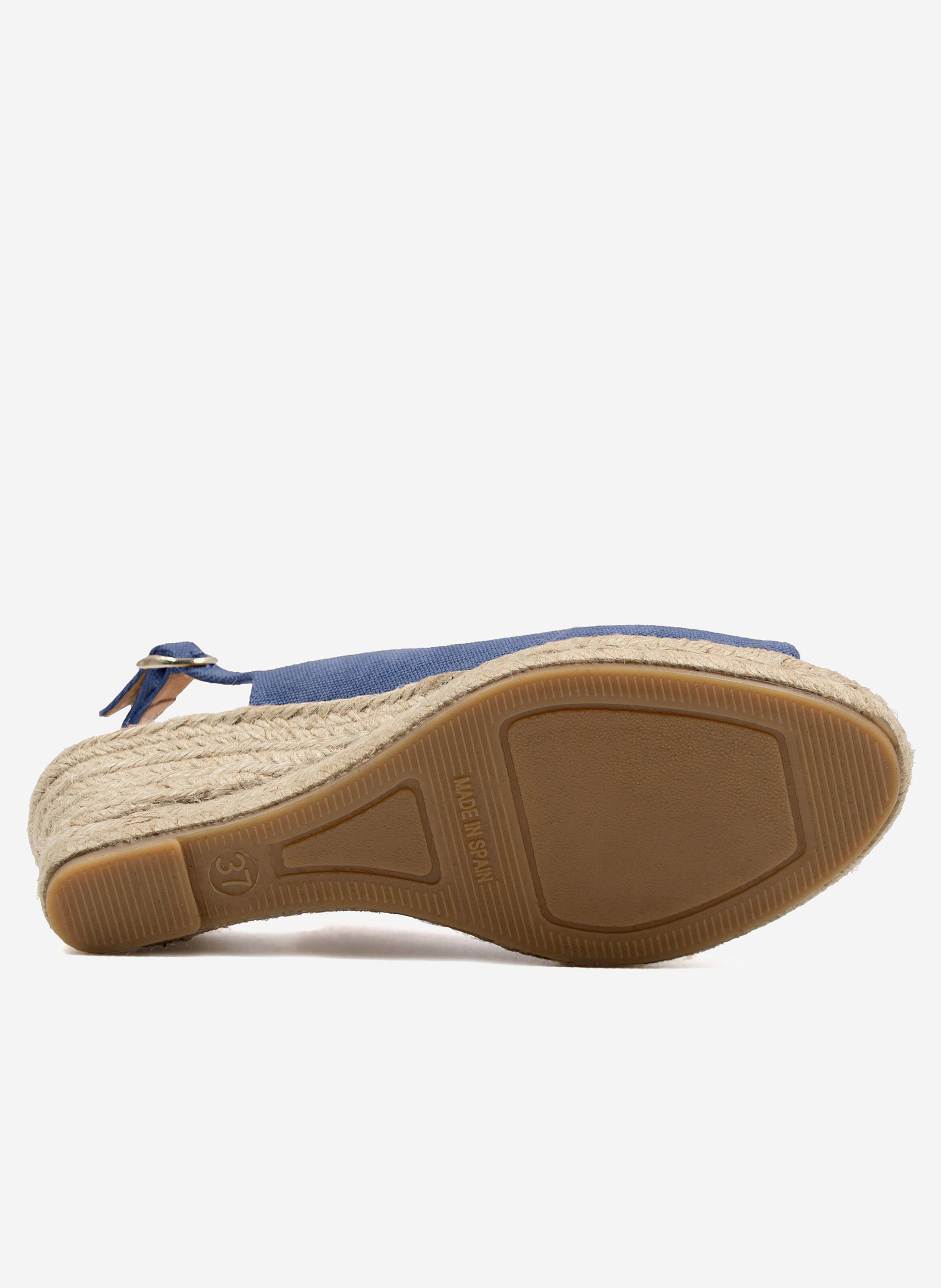 Espadrilles slingback toile recyclée JULES & JENN Bleu