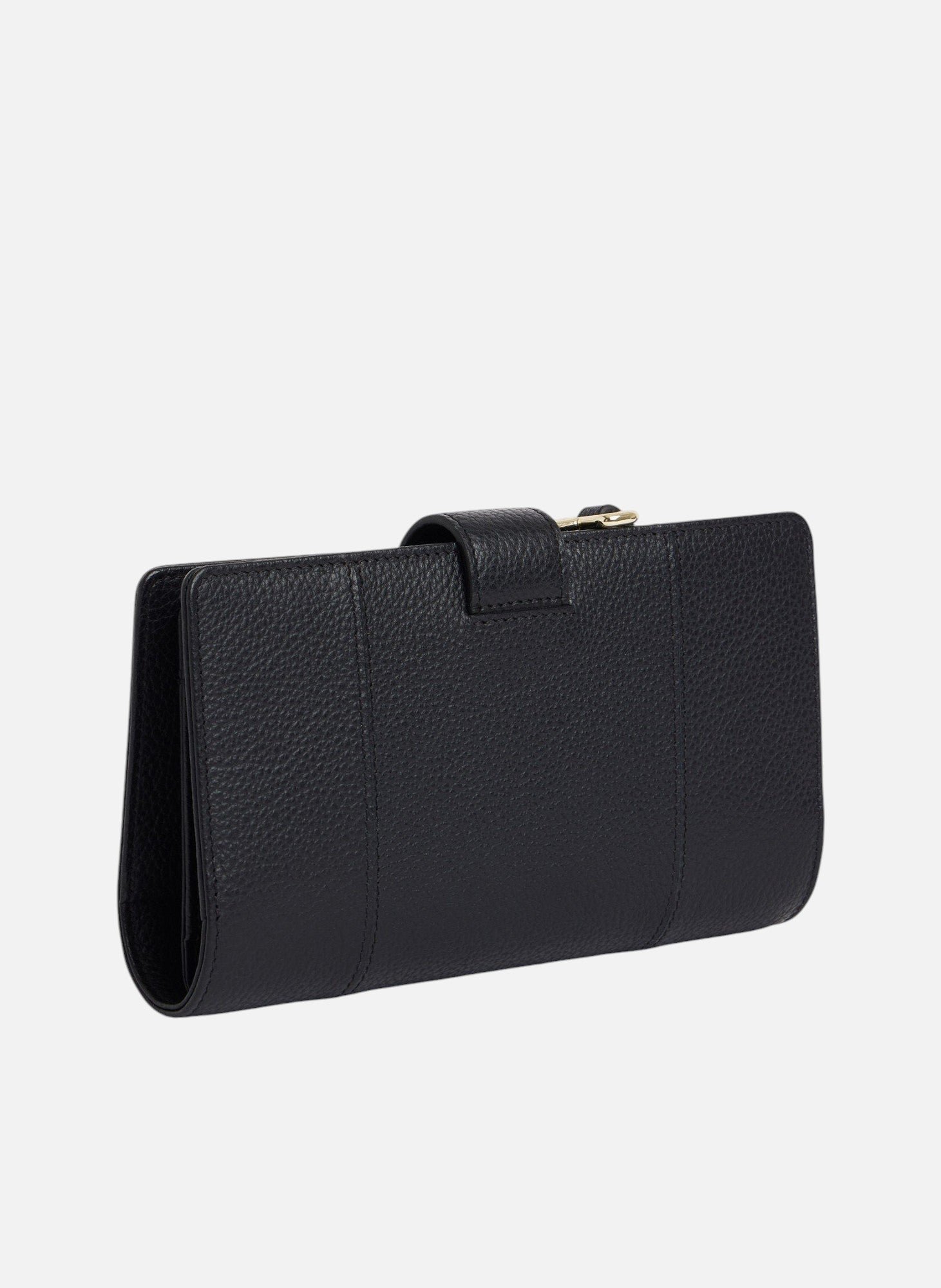 Portefeuille poche monnaie juliette en cuir grainé Noir