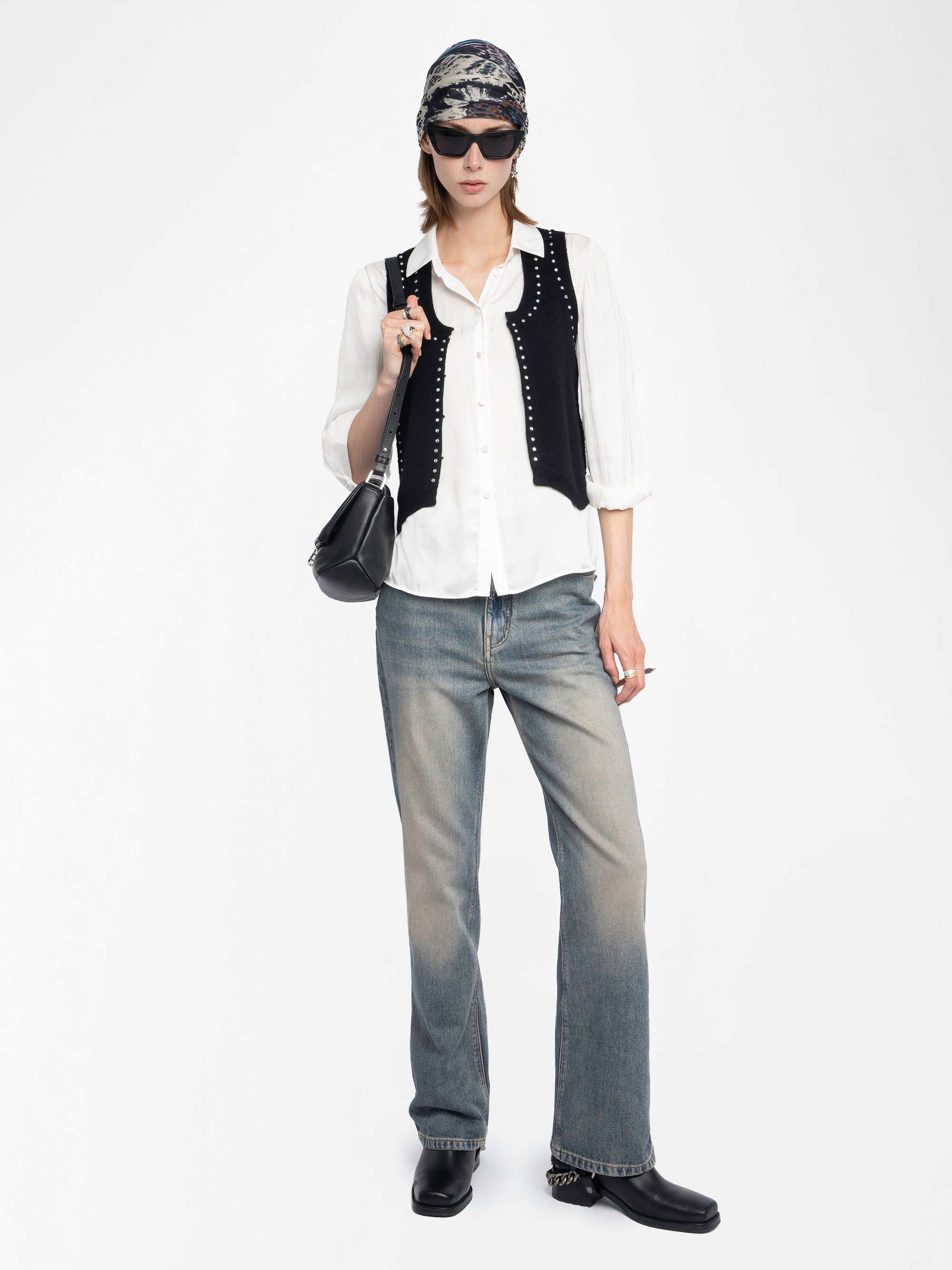 Gilet en laine mélangée dublin ZADIG&VOLTAIRE Noir