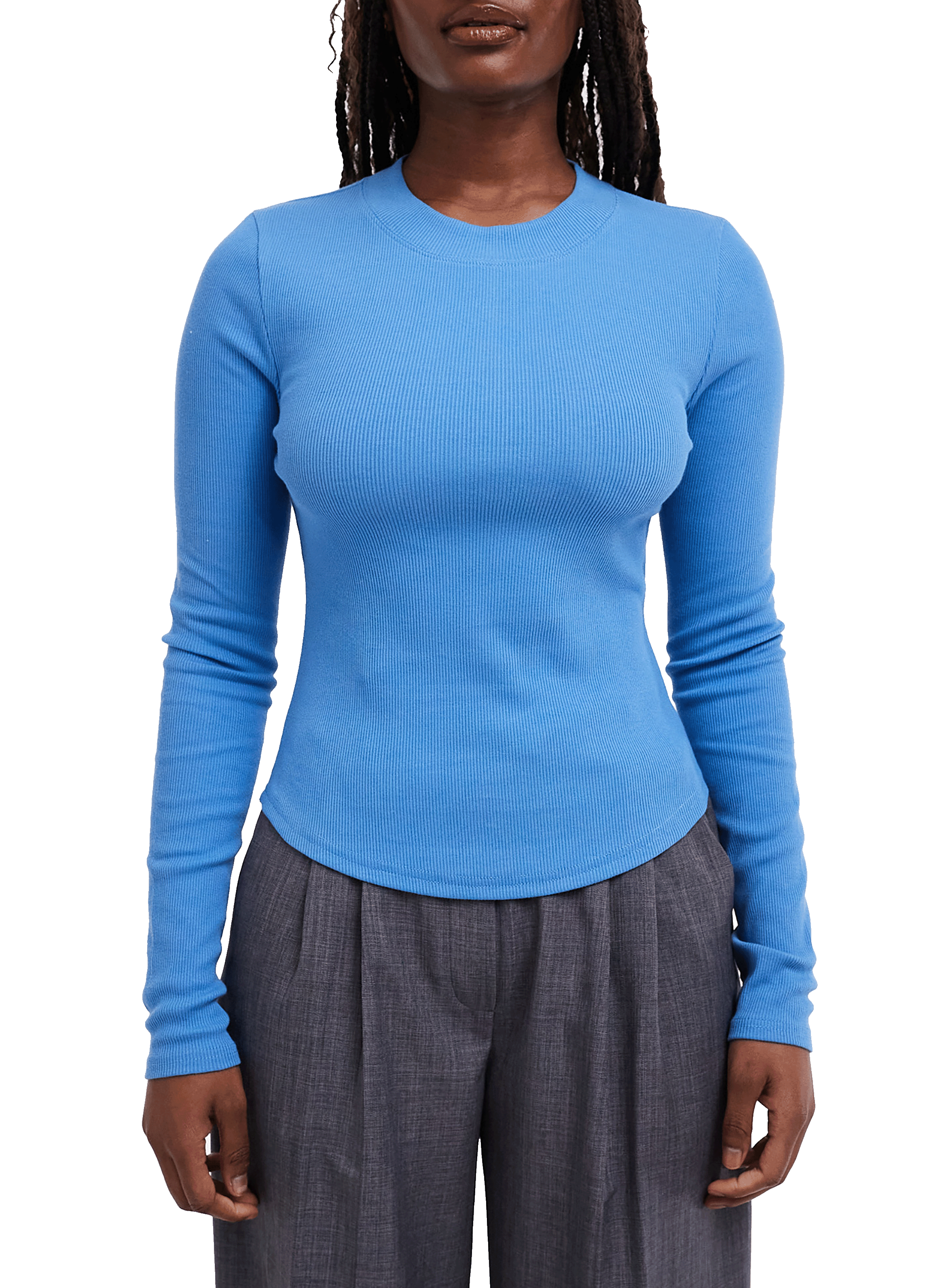 Top in cotton TOPSHOP Blue