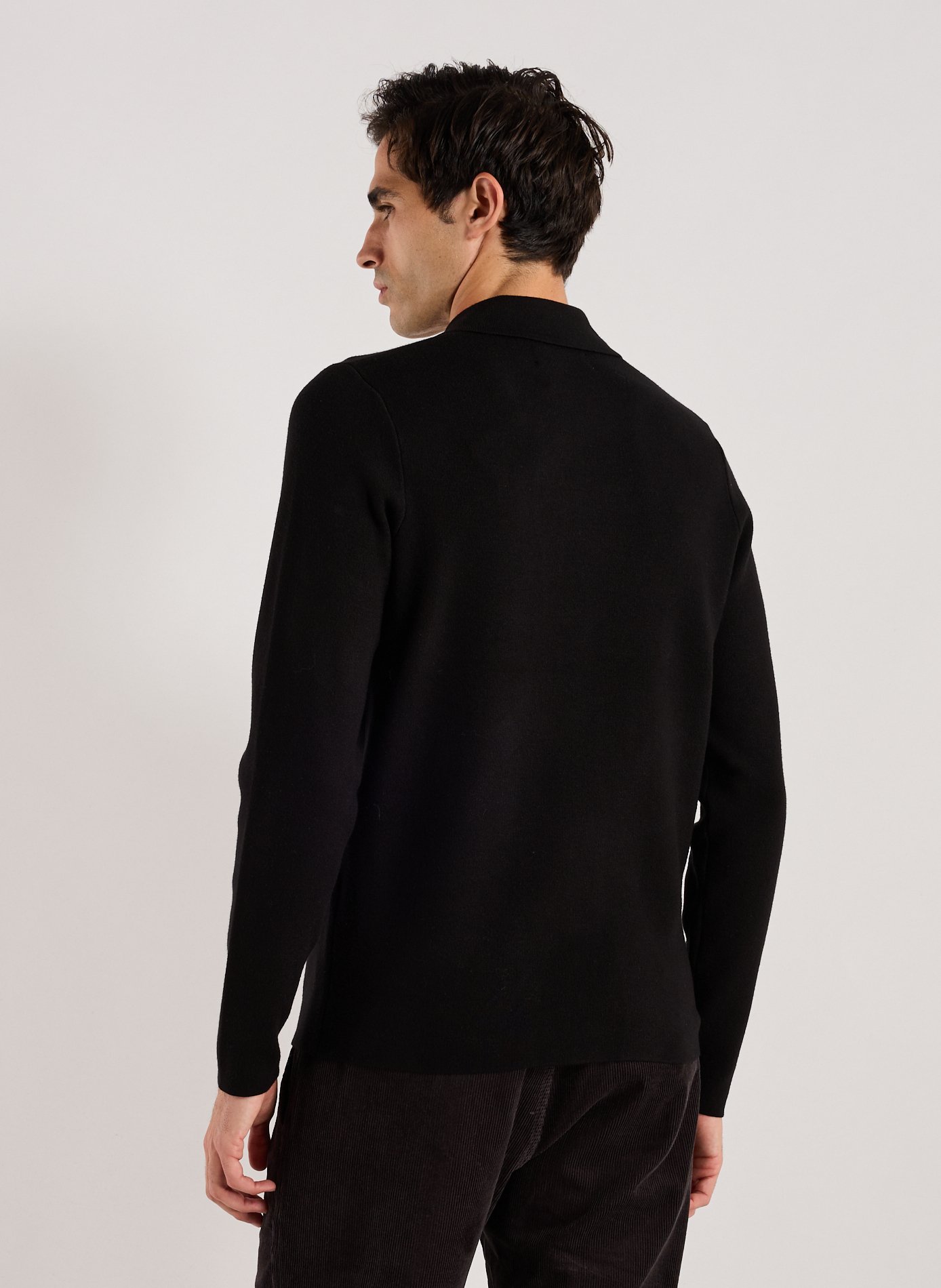 Pull polo droit SAMSOE SAMSOE Noir